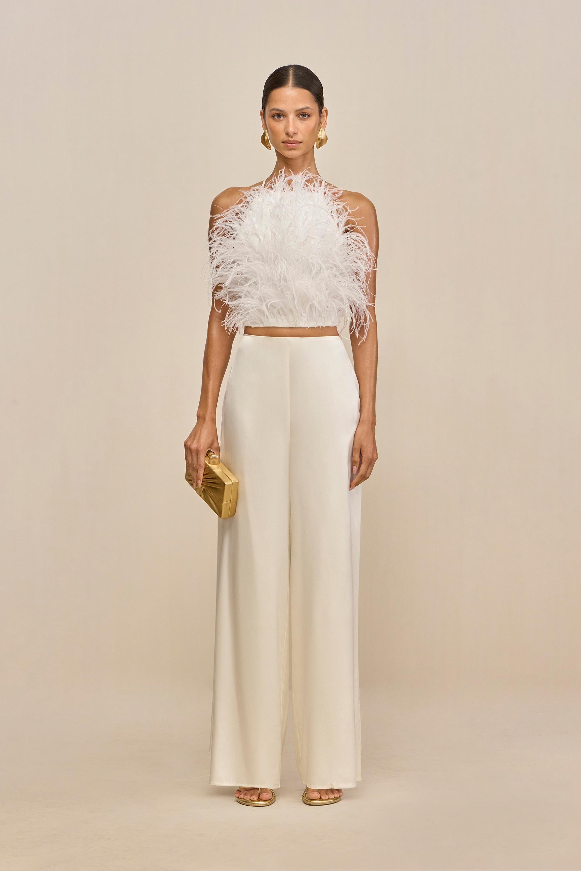 KORA PANT - OFF WHITE SILK