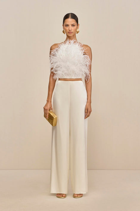 JOEY FEATHER TOP - OFF WHITE