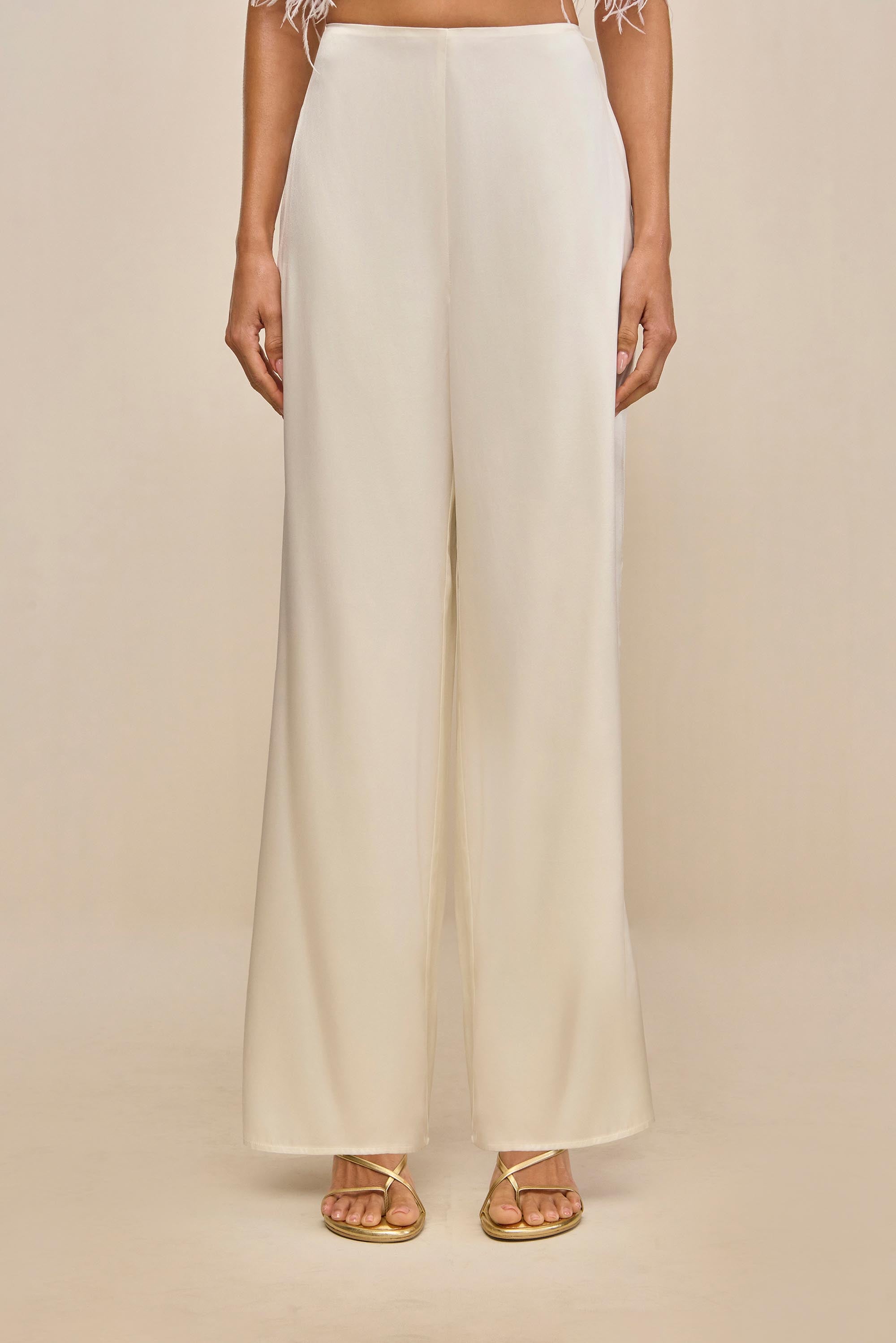 KORA PANT - OFF WHITE SILK