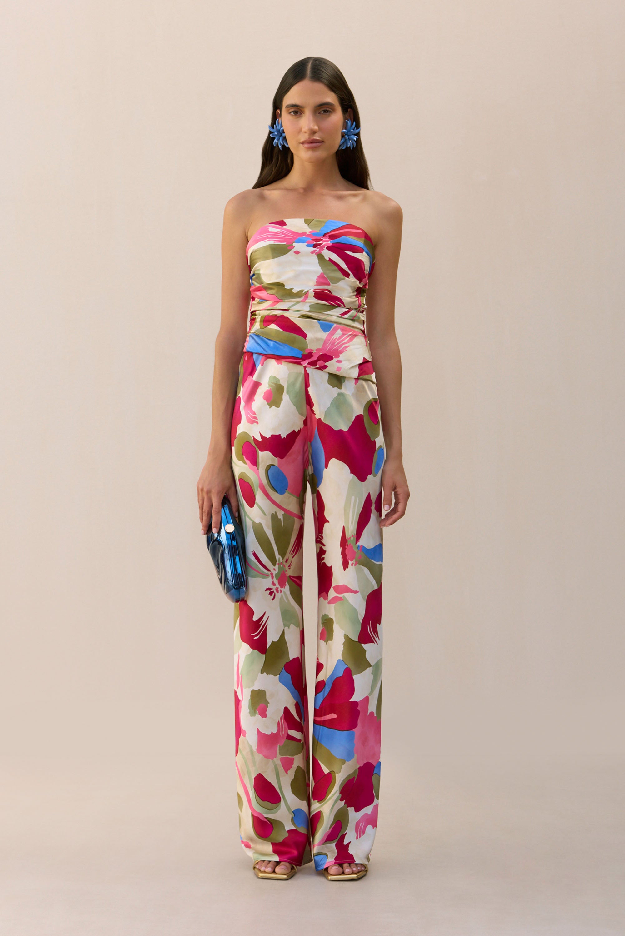 STACIE PANT - FLORAL ROSETTE