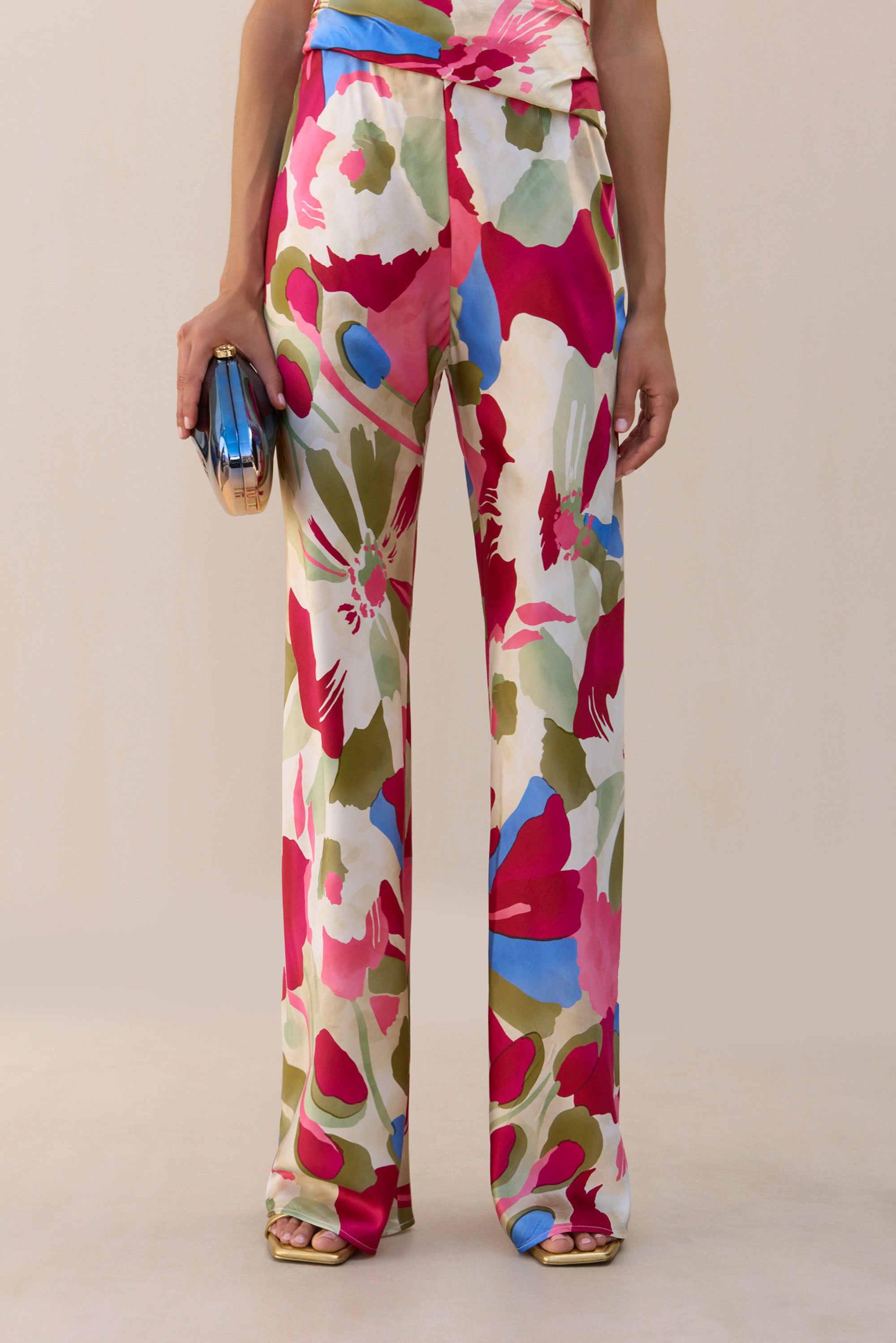 STACIE PANT - FLORAL ROSETTE