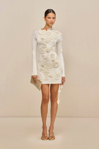 KAELA KNIT DRESS - OFF WHITE