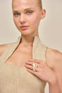 KARINA RING - TRAVERTINE