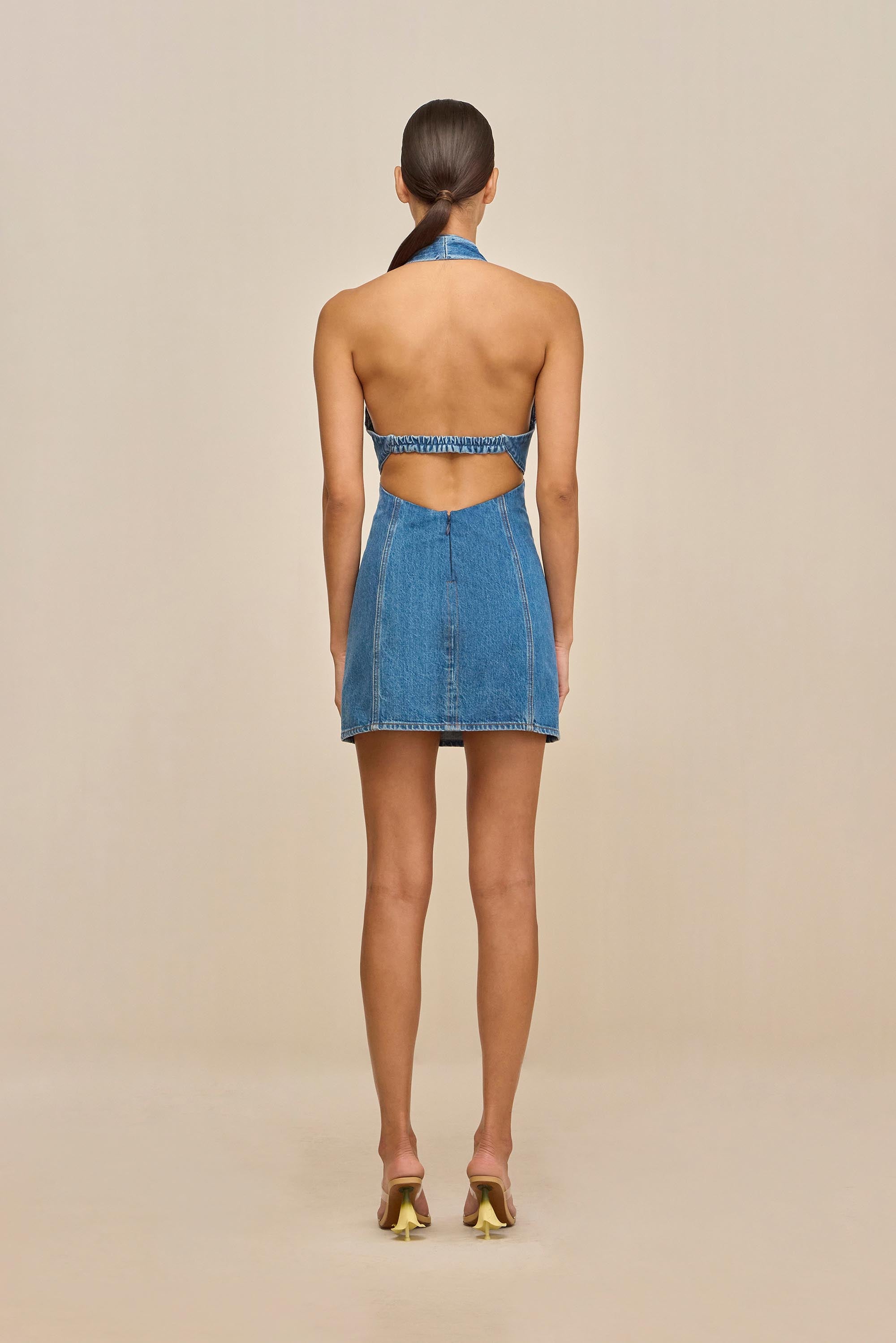 RUMI DRESS - MEDIUM STONE WASH