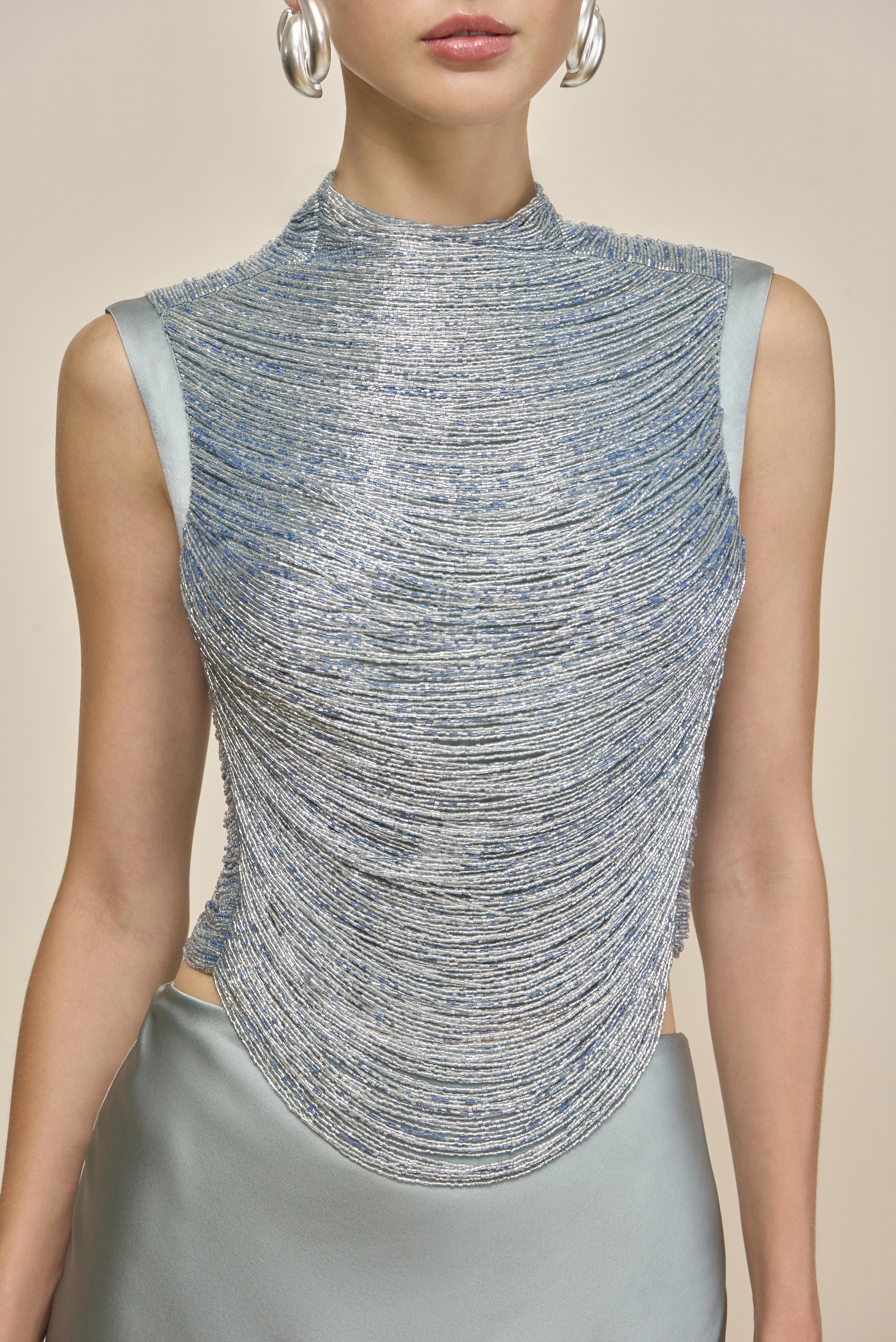 TARAJI SLEEVELESS TOP - CELADON