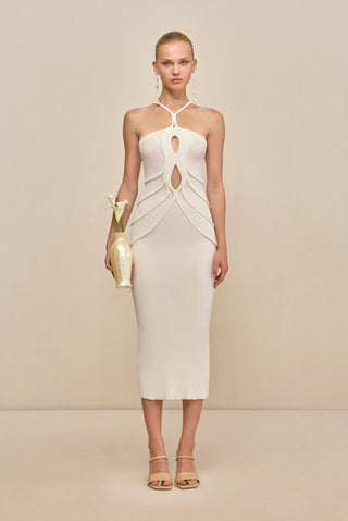 AVERY KNIT DRESS - OFF WHITE