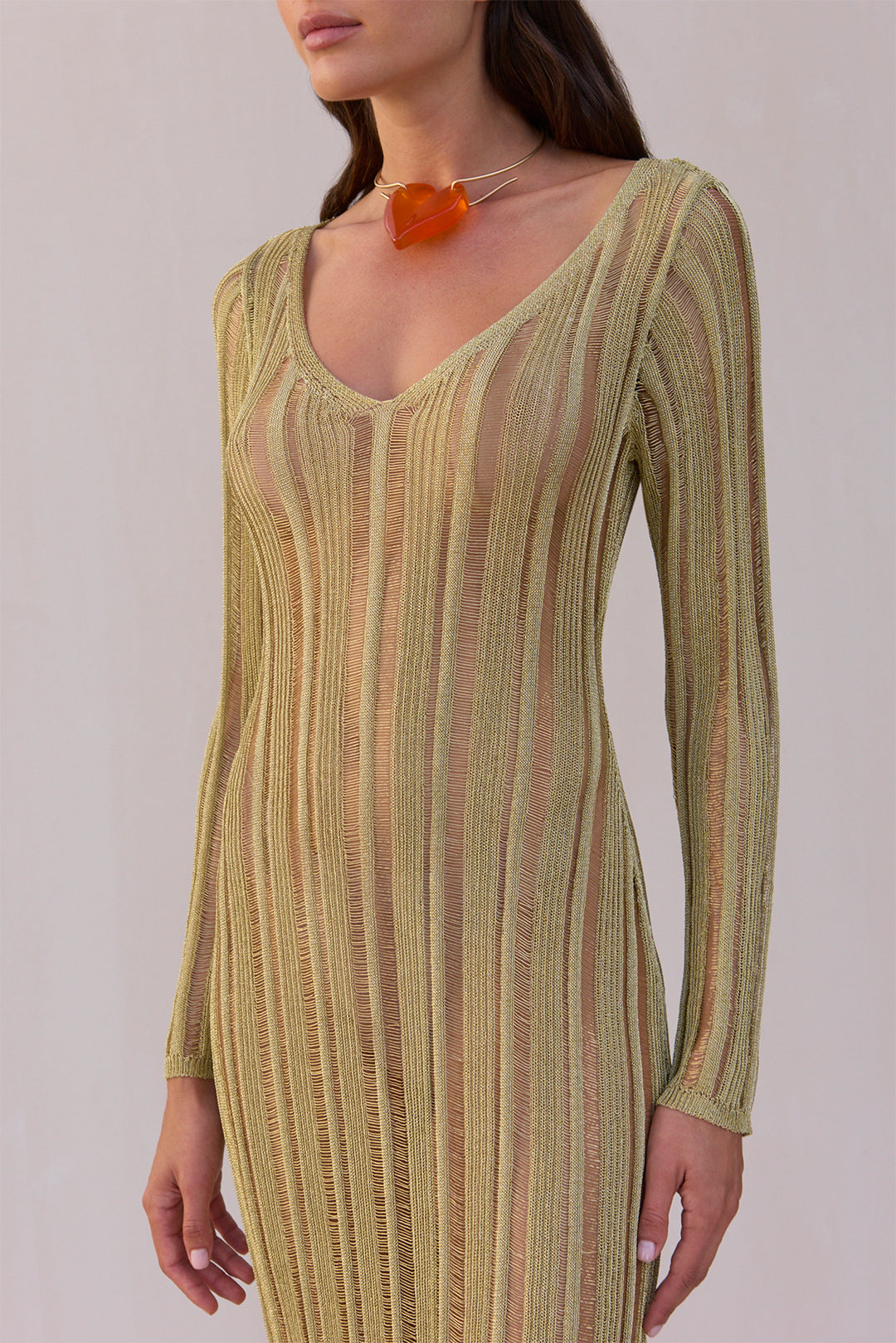 ESPEN KNIT DRESS - GOLD