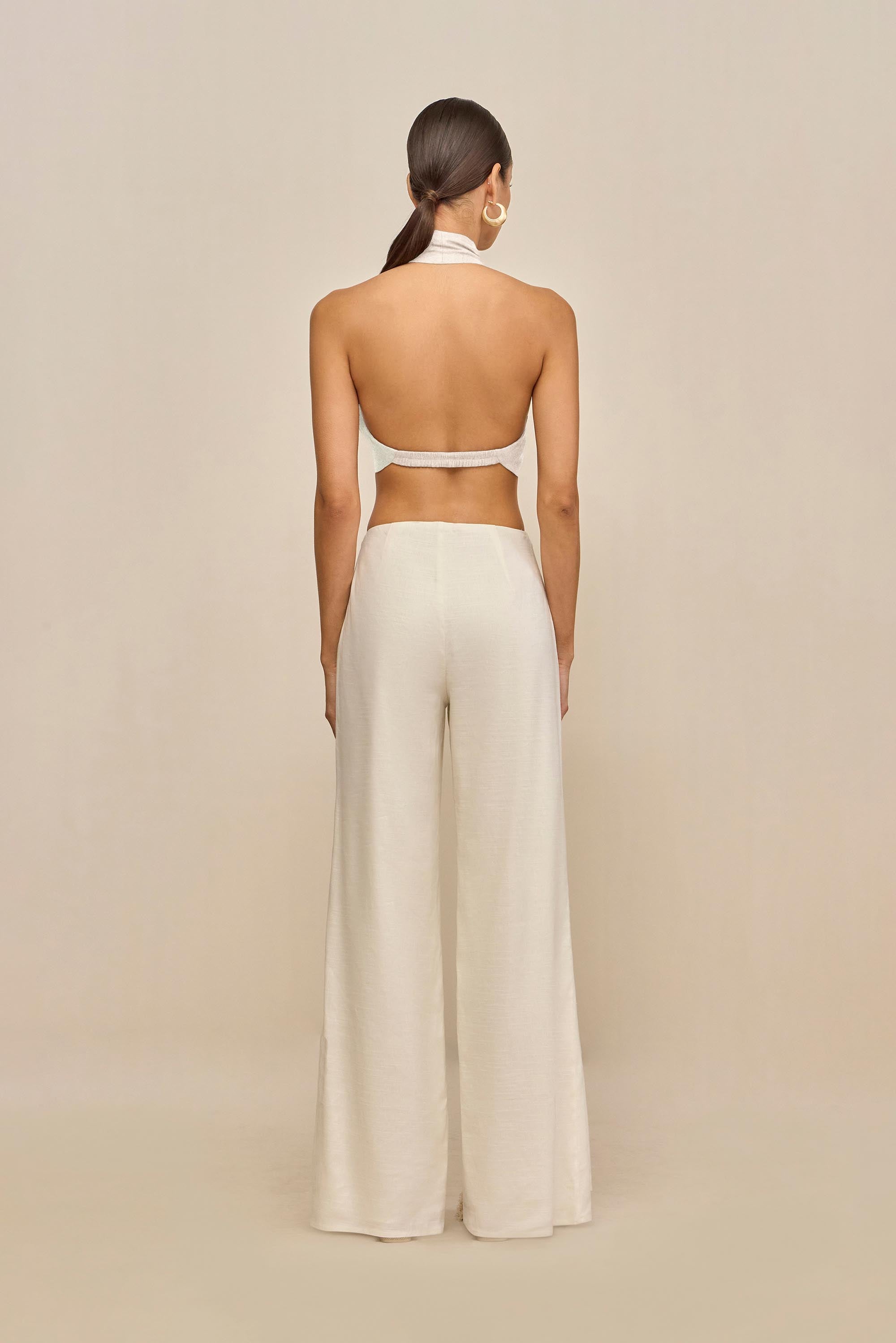 DIEM TOP - OFF WHITE LINEN