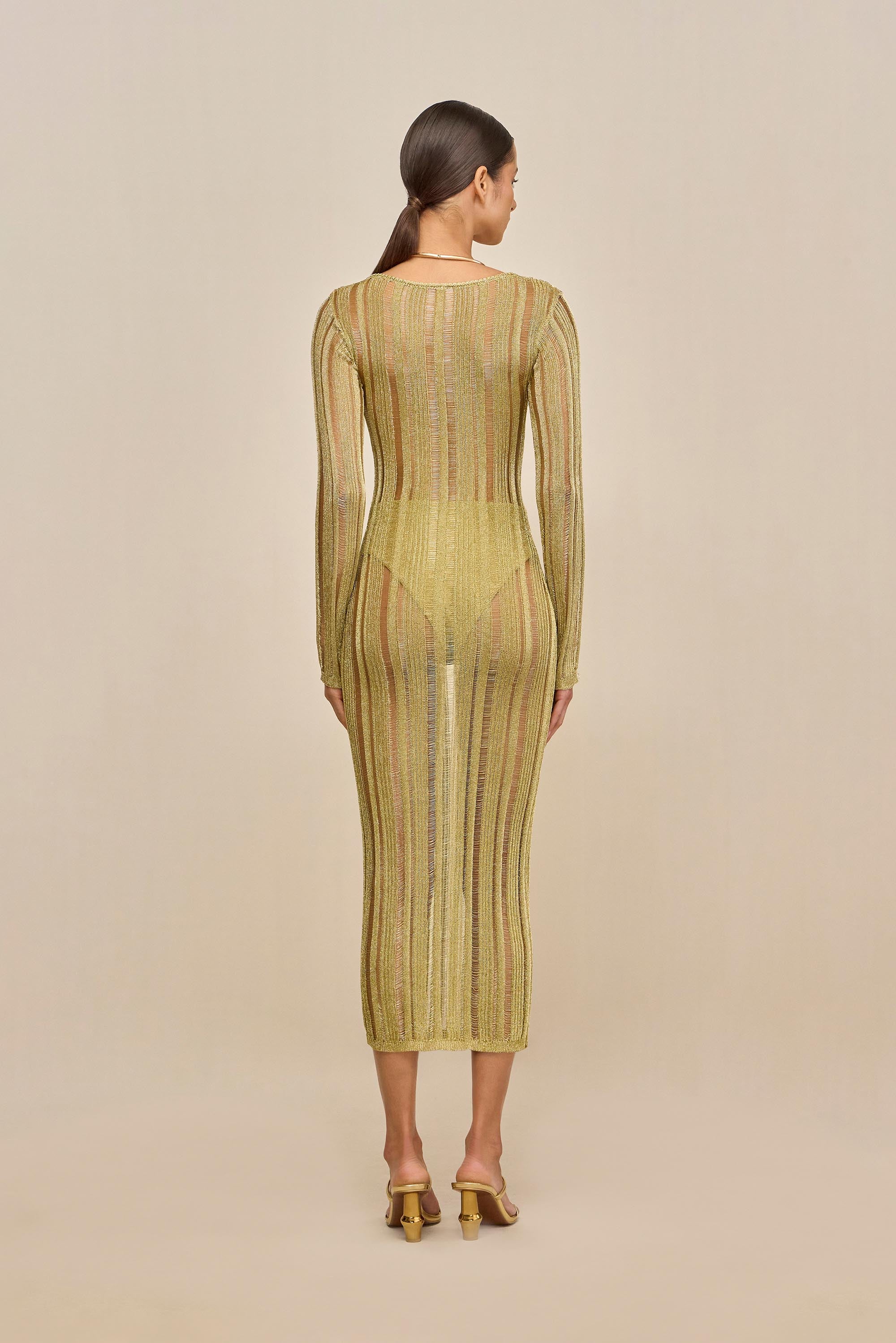 ESPEN KNIT DRESS - GOLD