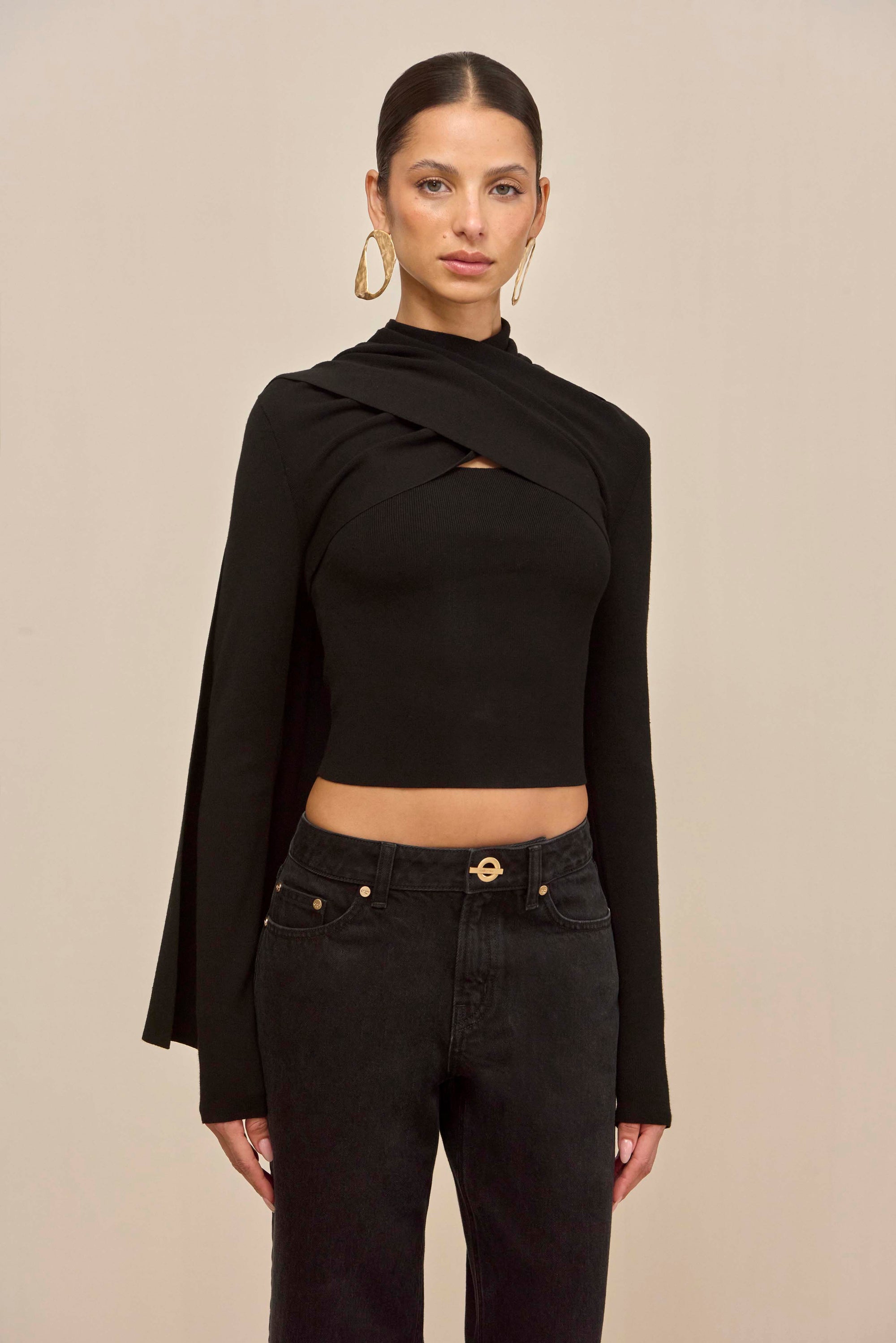 ONIA KNIT CARDIGAN - BLACK
