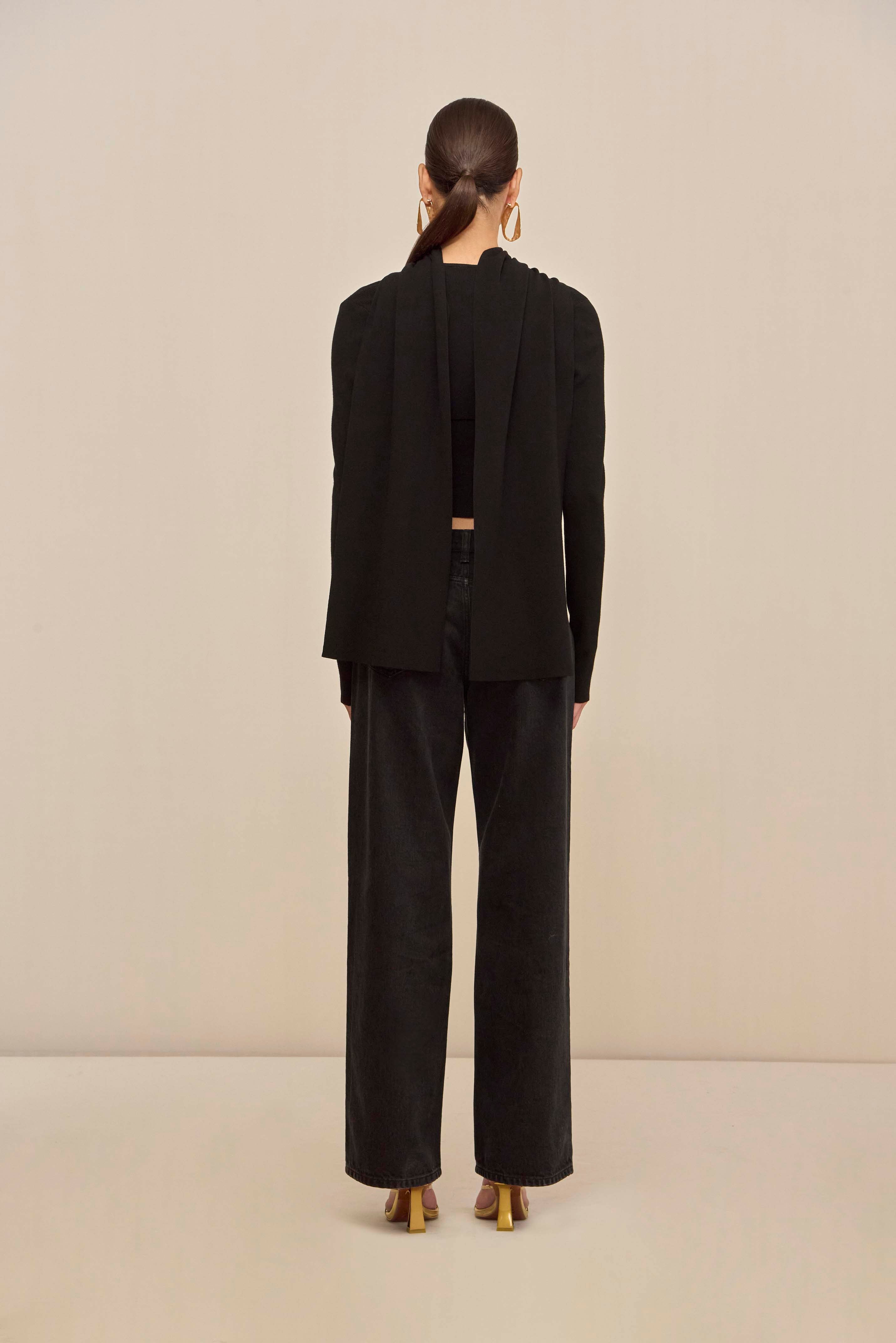 ONIA KNIT CARDIGAN - BLACK