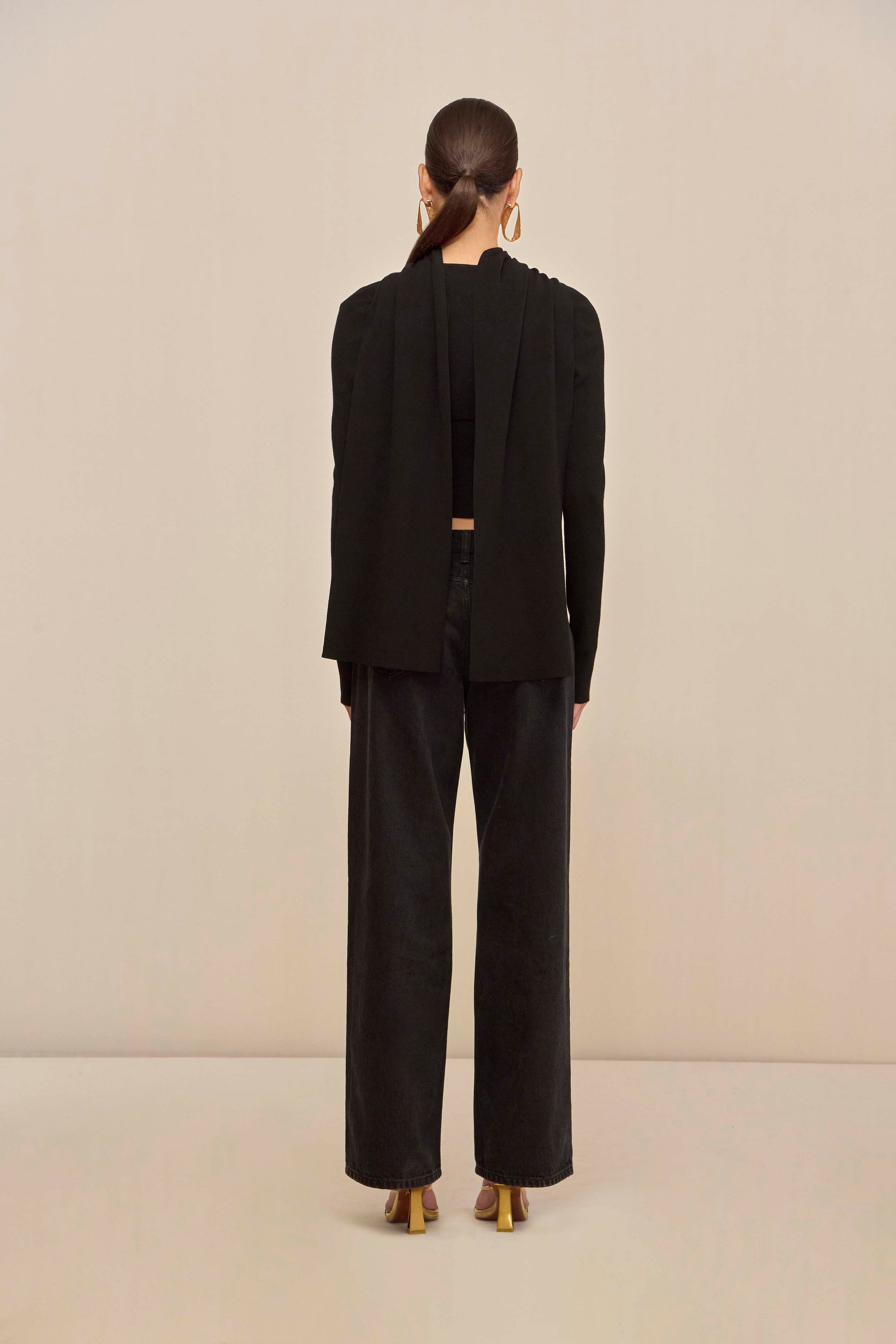 ONIA KNIT CARDIGAN - BLACK