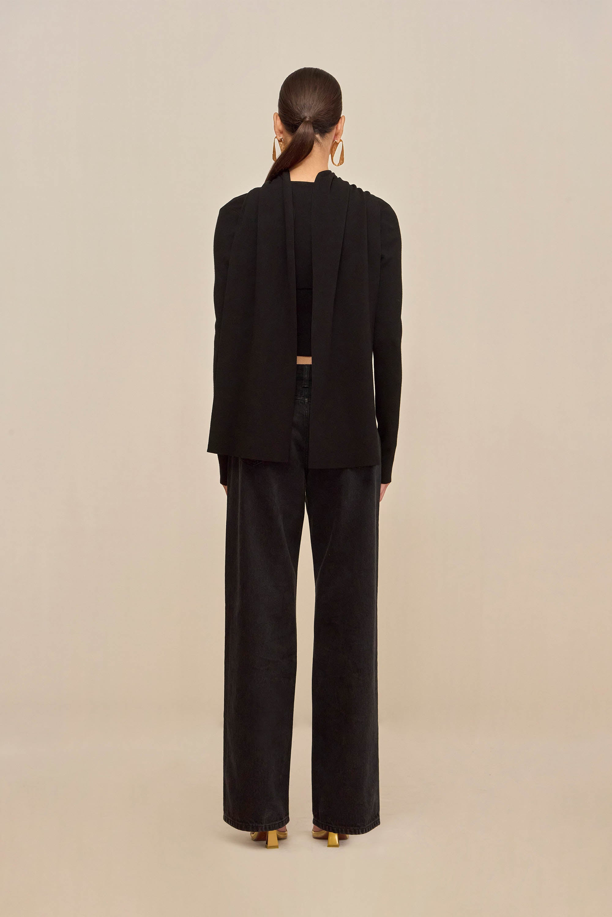 ONIA KNIT CARDIGAN - BLACK