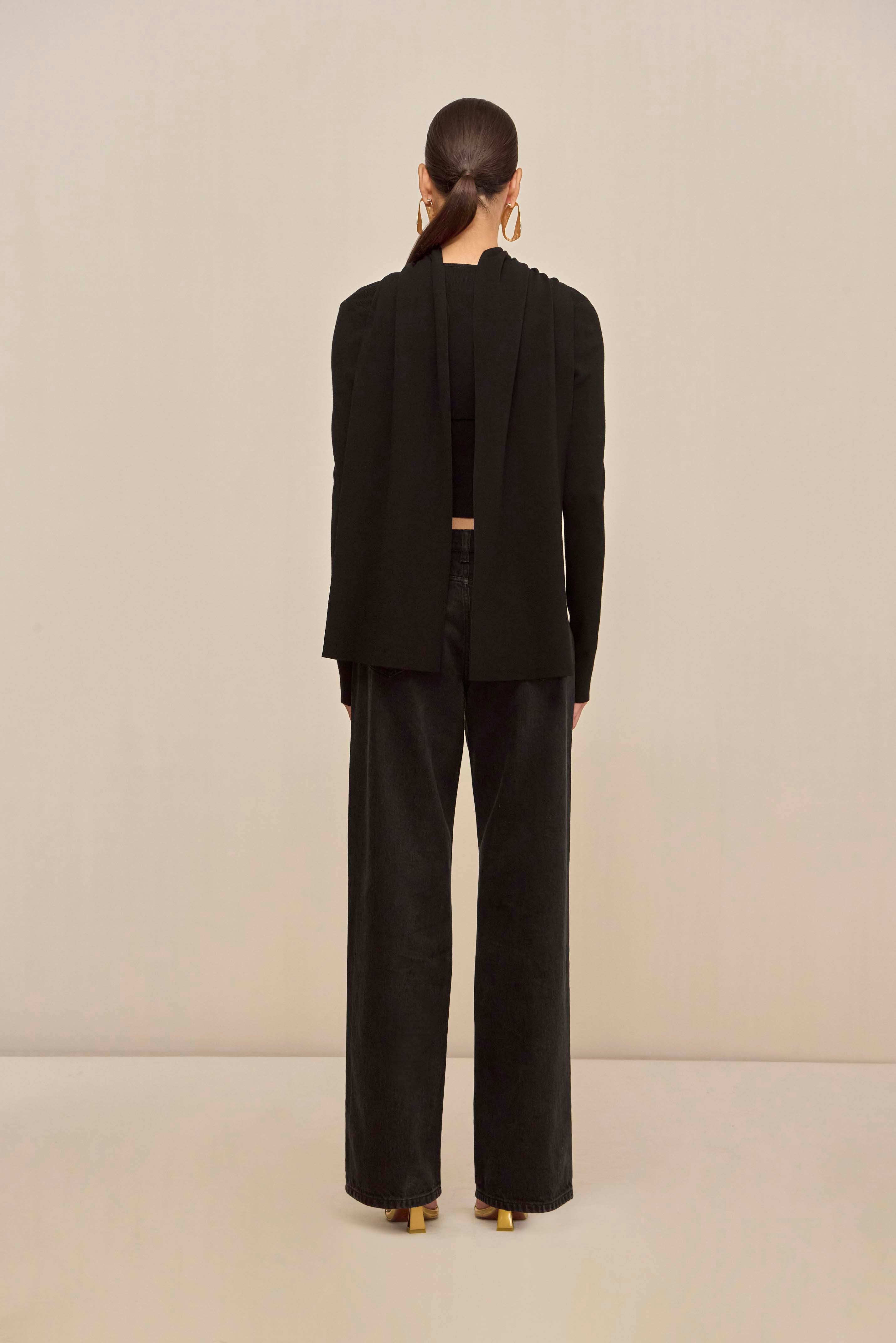 ONIA KNIT CARDIGAN - BLACK