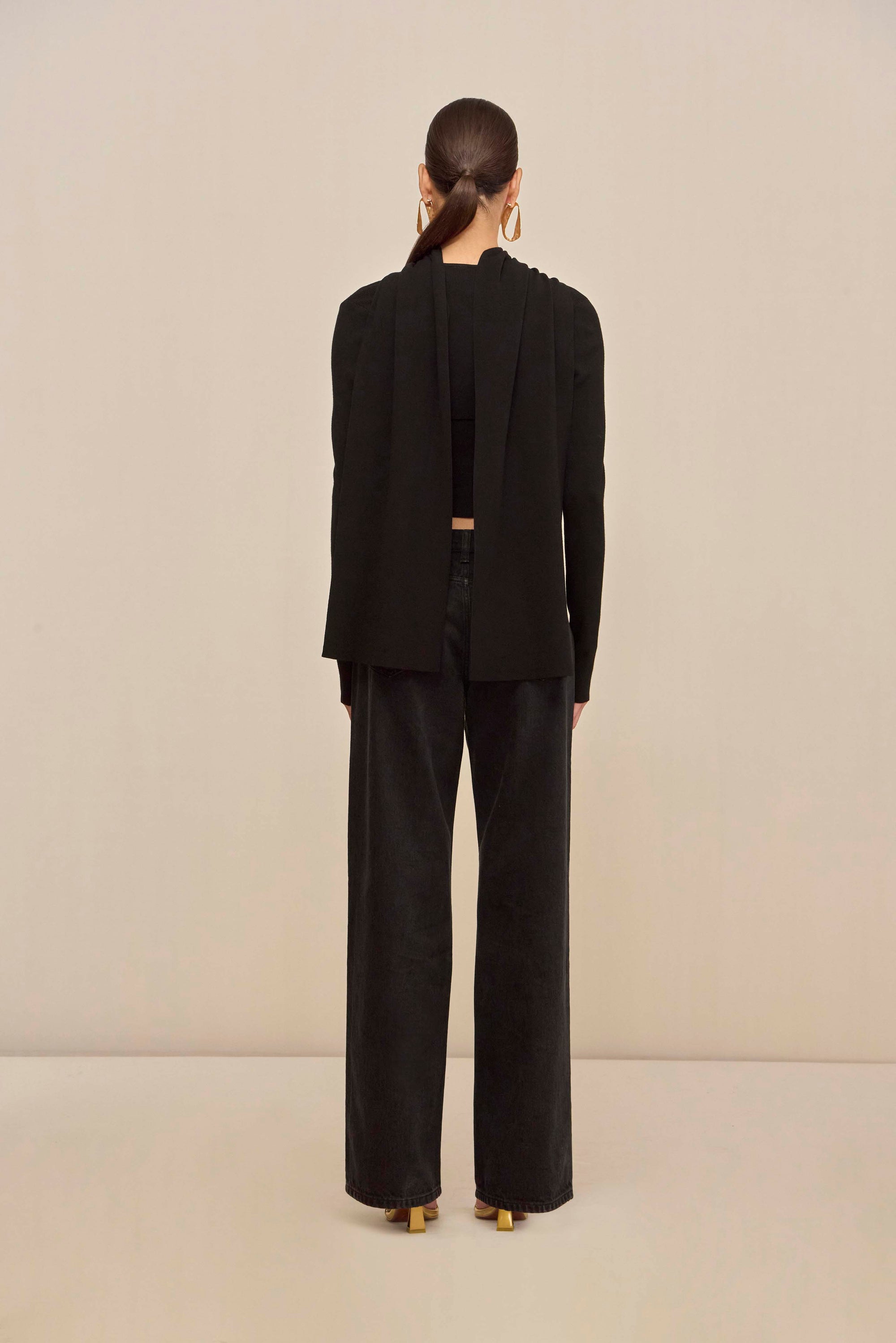 ONIA KNIT CARDIGAN - BLACK