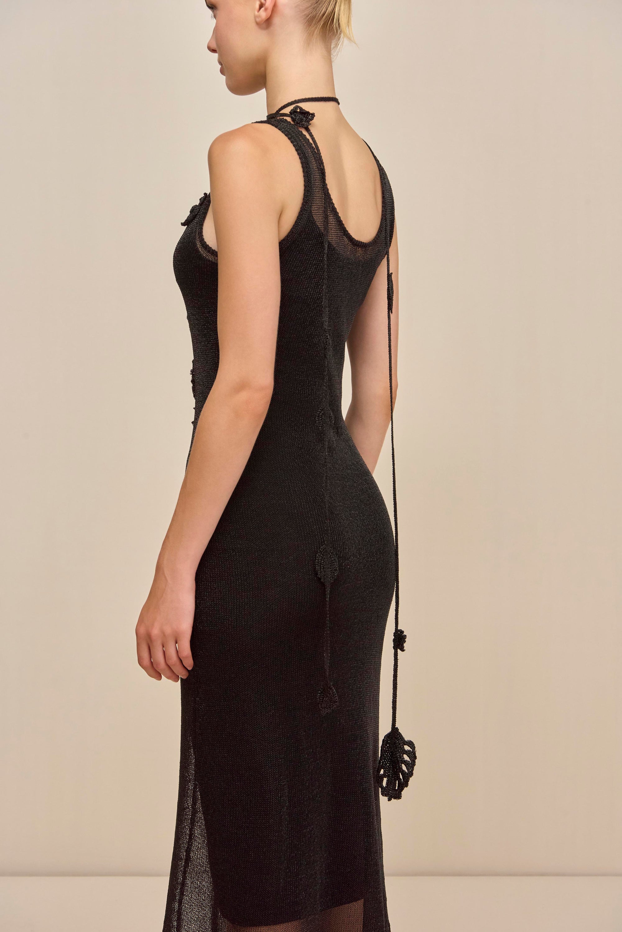 PEMMA KNIT DRESS - BLACK