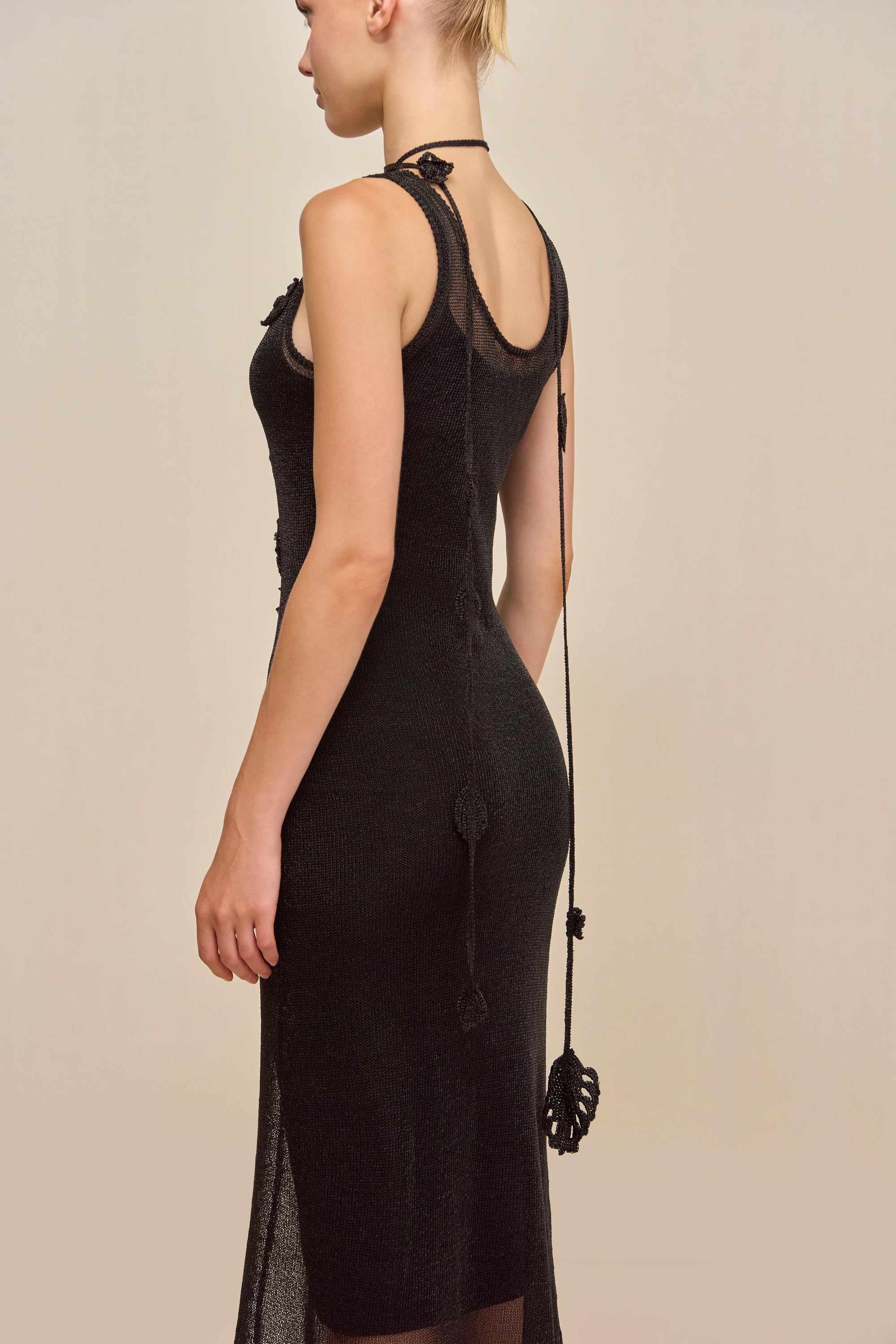 PEMMA KNIT DRESS - BLACK