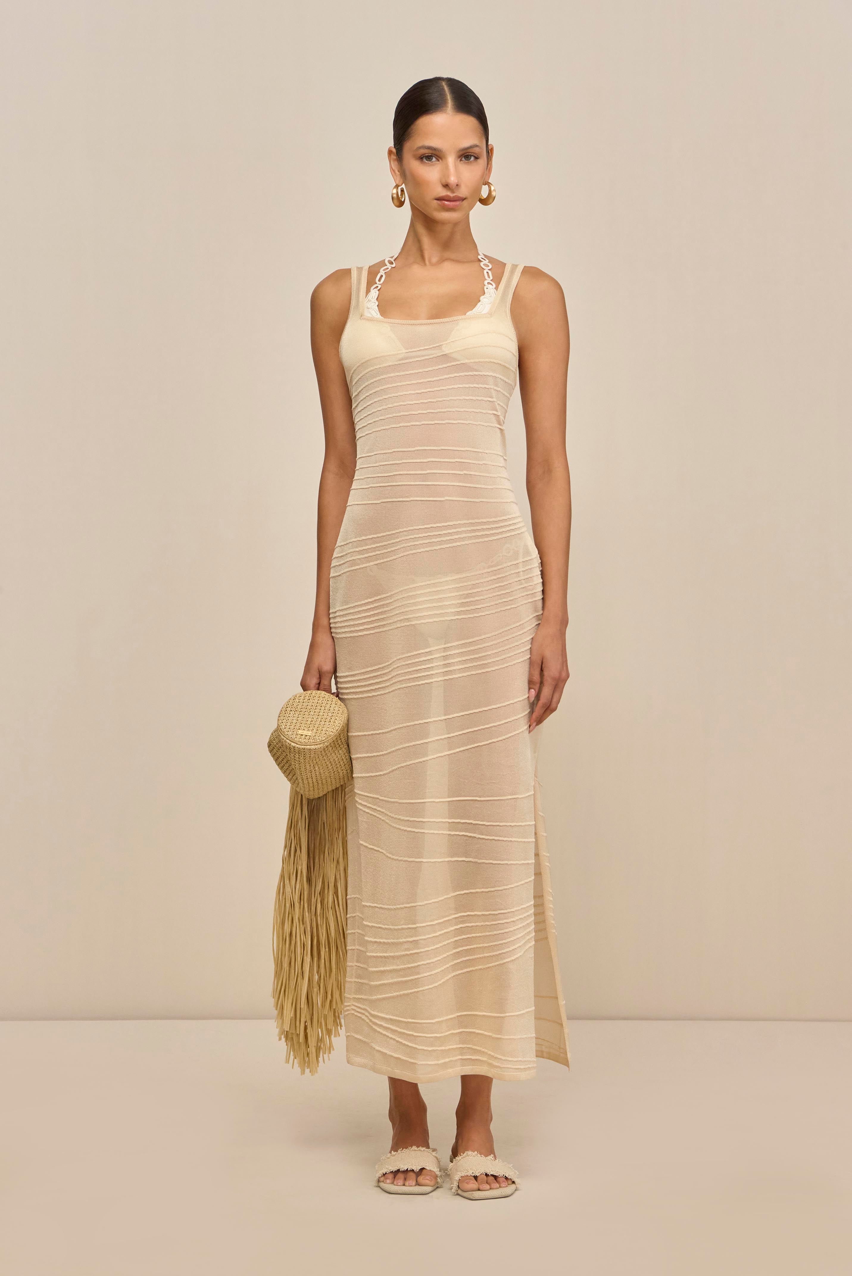 MAI KNIT COVERUP DRESS - BEACH