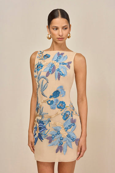 PAOLINA DRESS - DEEP LAKE MULTI | PAOLINA DRESS - DEEP LAKE MULTI