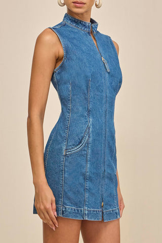 BIELLA DRESS - STONE WASH