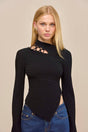 TAYLA KNIT TOP - BLACK