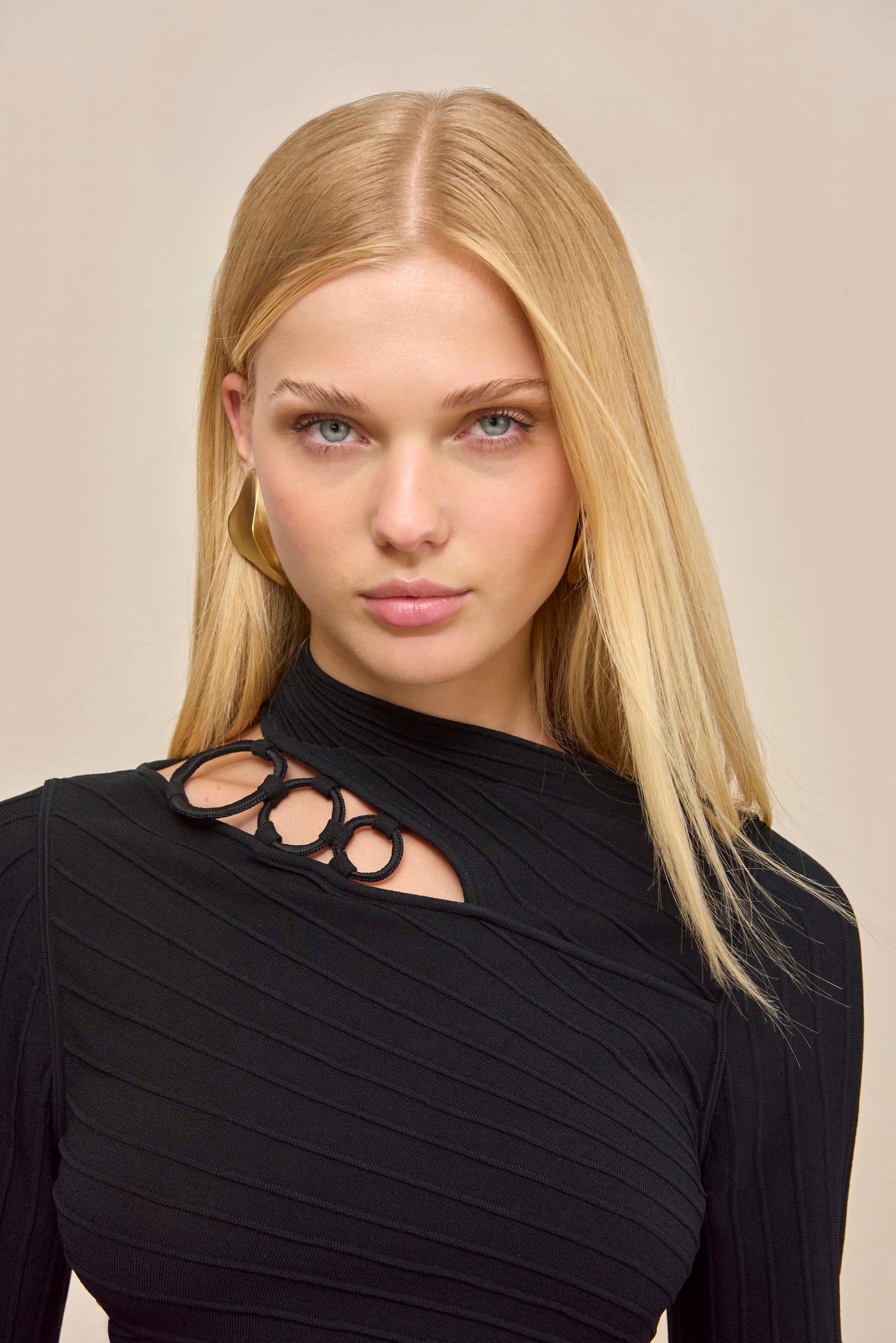TAYLA KNIT TOP - BLACK