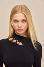 TAYLA KNIT TOP - BLACK