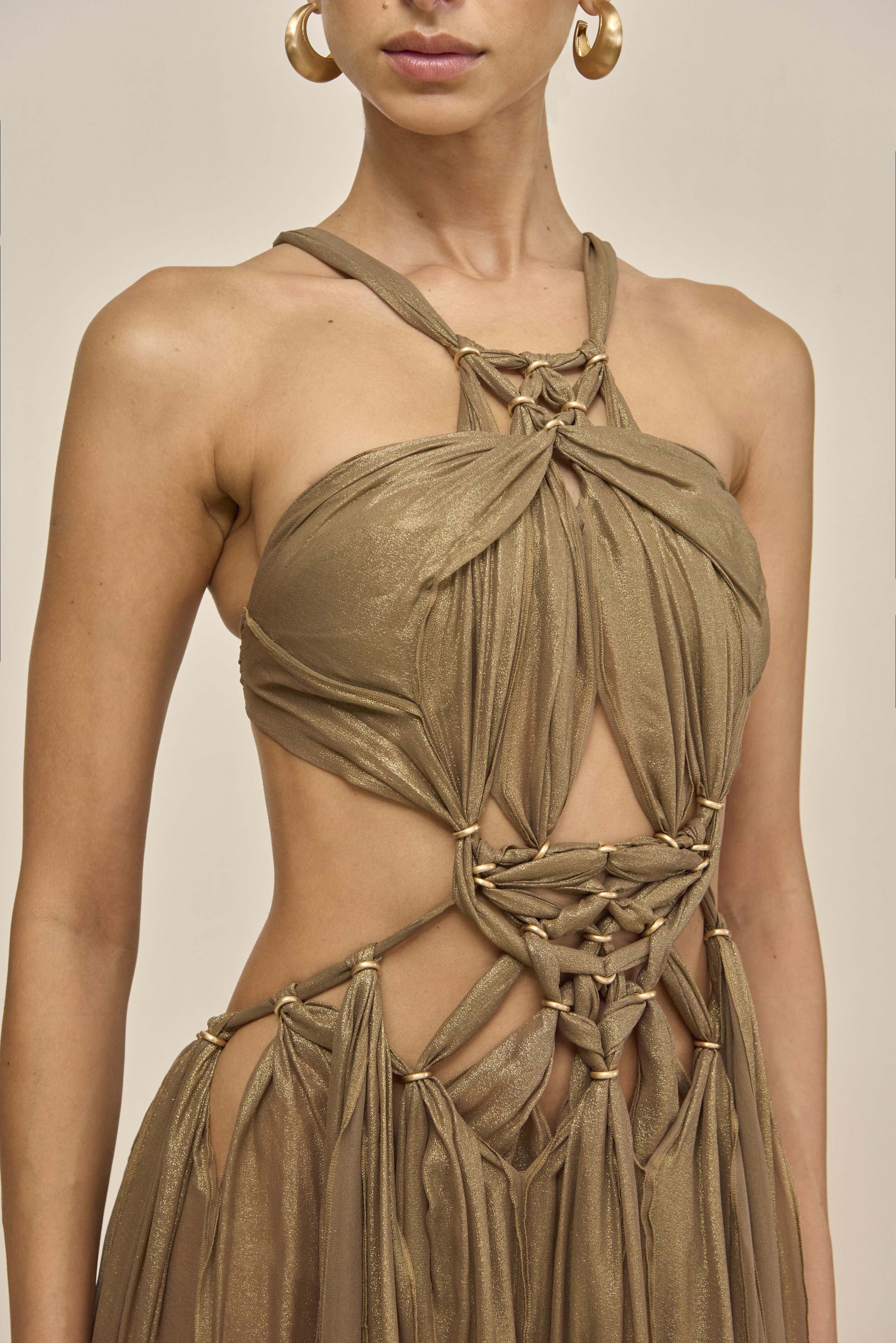 atalea gold dress AURELIA DRESS IN GOLD | CULT MIA