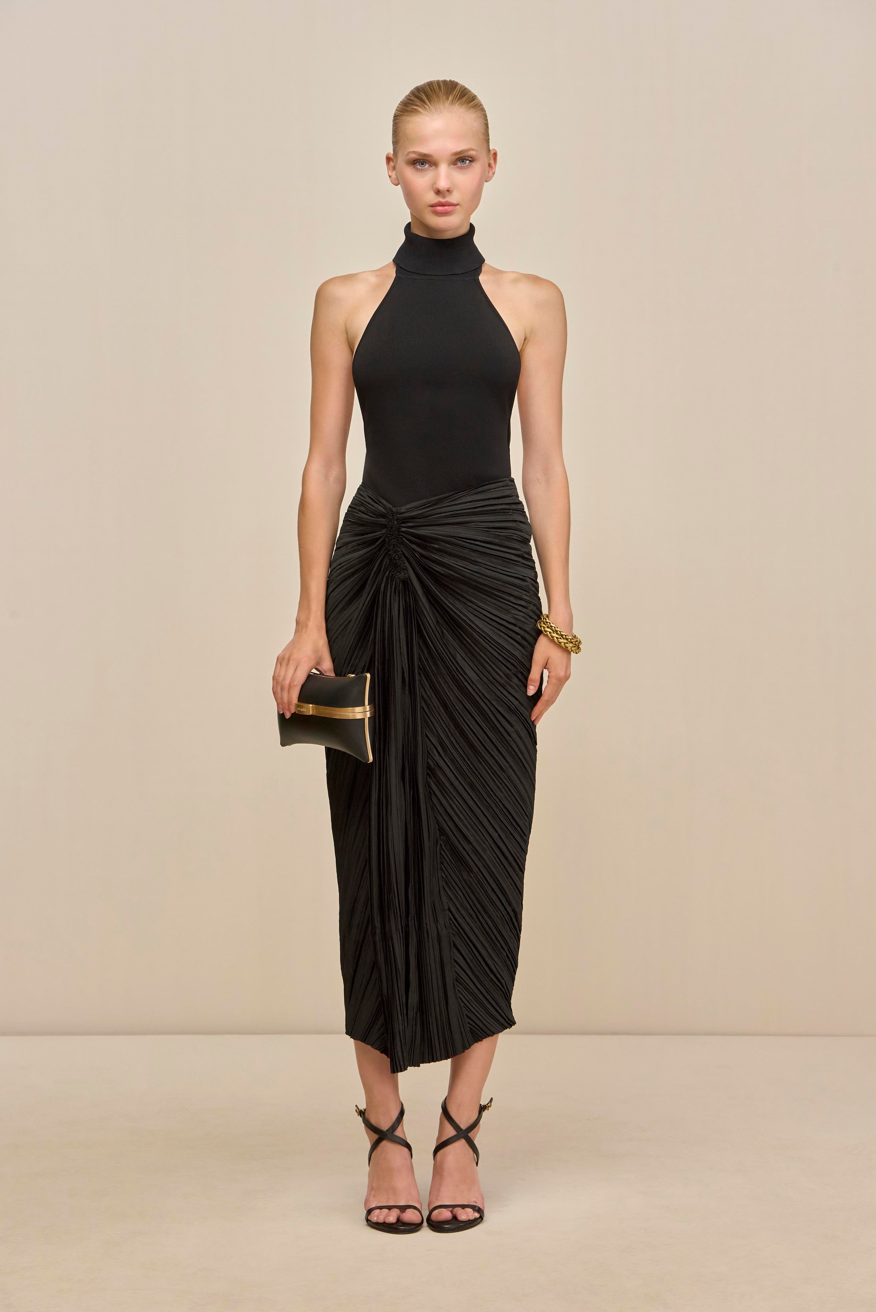 ワンピース CULT GAIA Women Mid Skirts DR2965JY2978 SIRENA BLACK Black SIRENA DRESS - BLACK – CULT GAIA