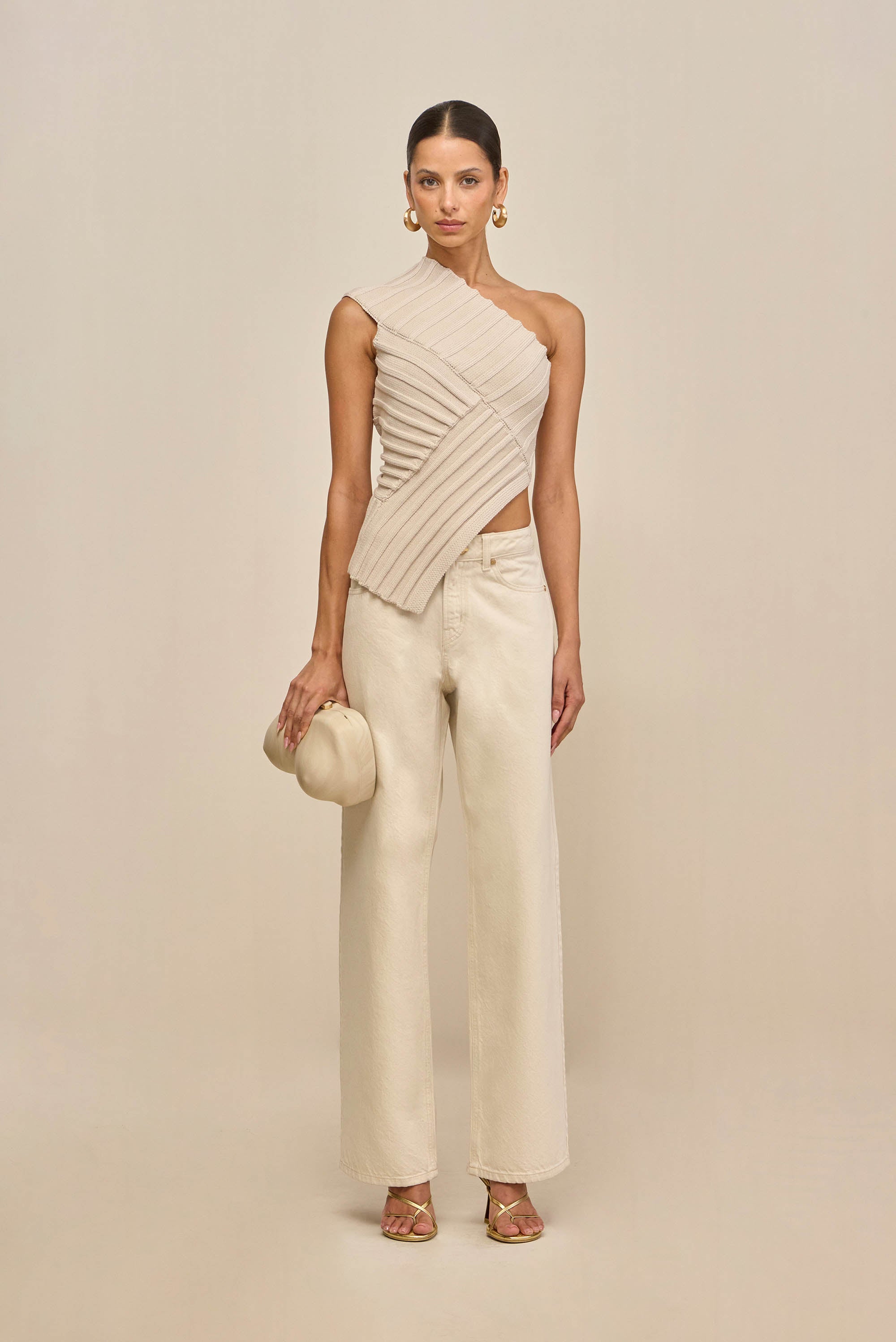 DEL KNIT TOP - MUSHROOM