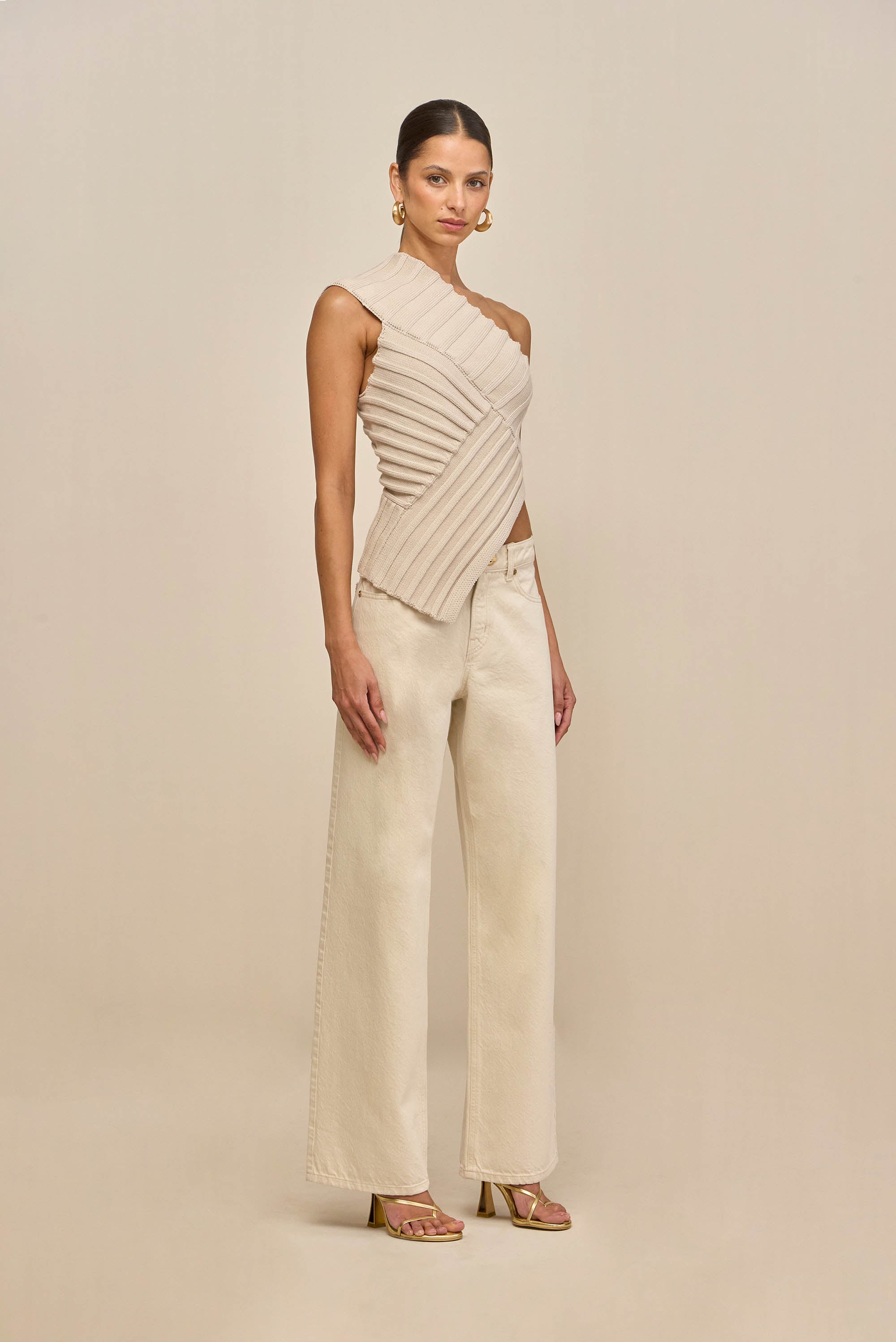 DEL KNIT TOP - MUSHROOM