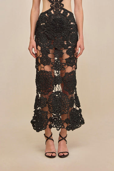 ACCALIA CROCHET GOWN - BLACK | ACCALIA CROCHET GOWN - BLACK | Secondary image