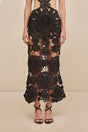ACCALIA CROCHET GOWN - BLACK