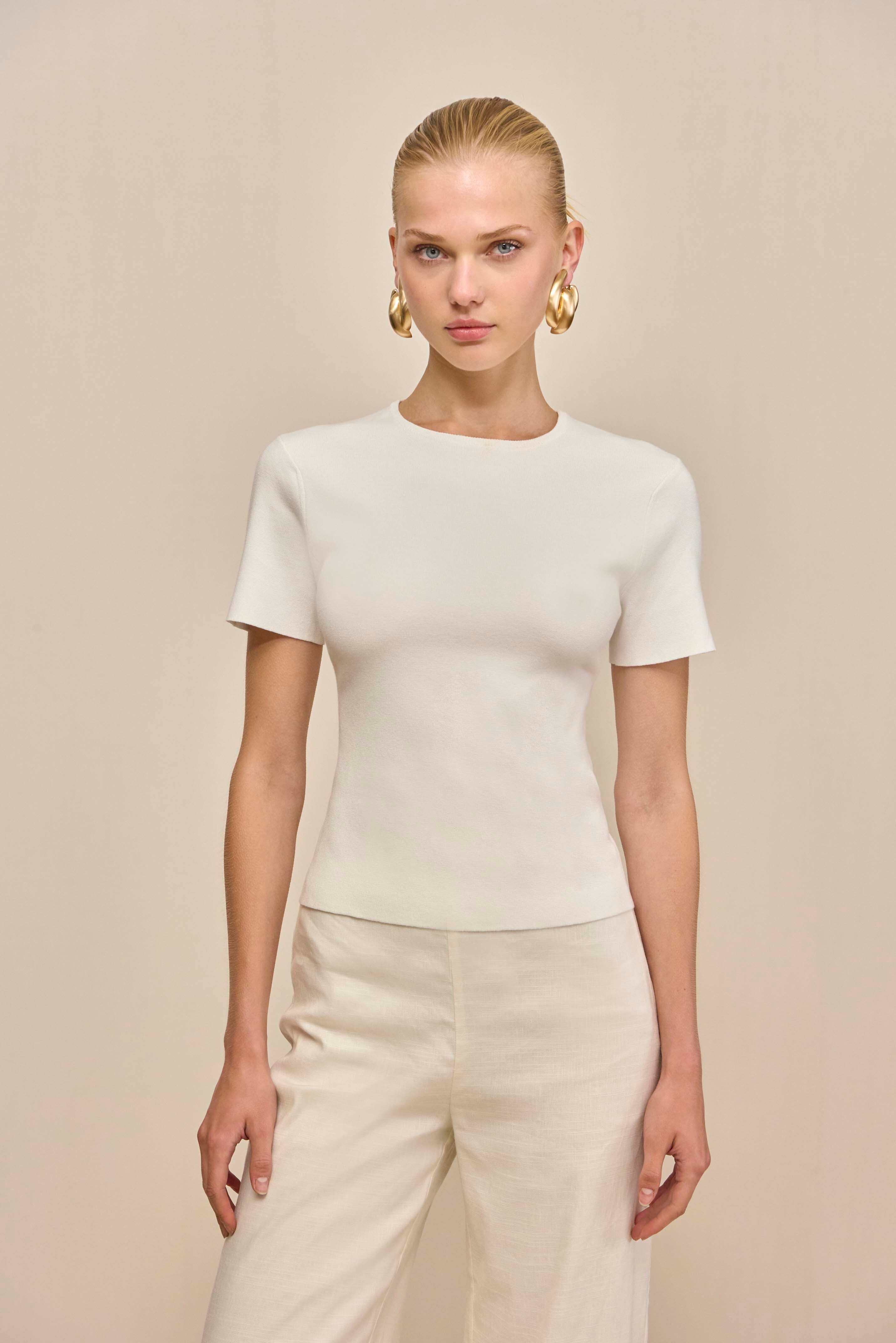 MILIOS KNIT TOP - OFF WHITE