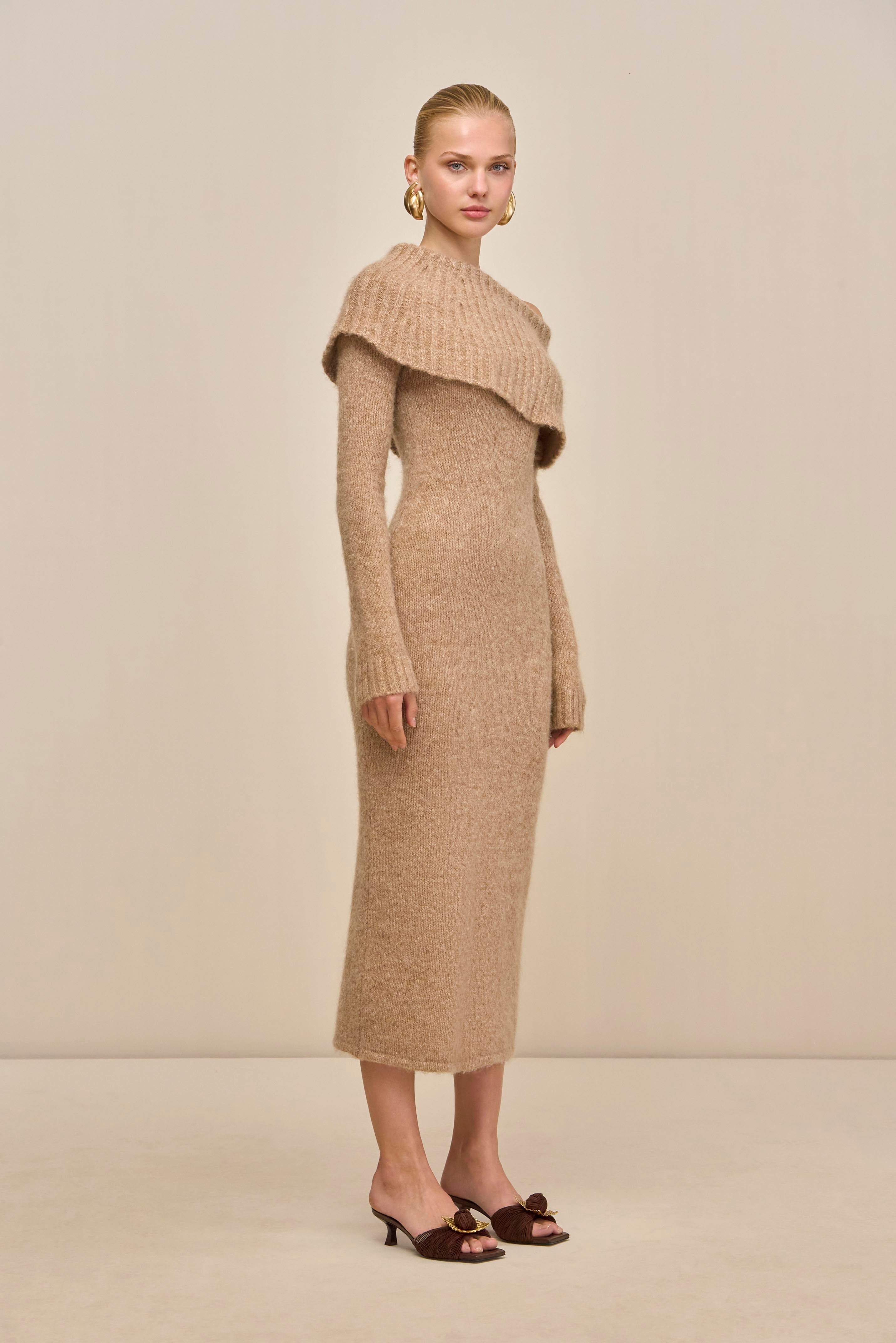 GRAYSON KNIT DRESS - BEACH MELANGE