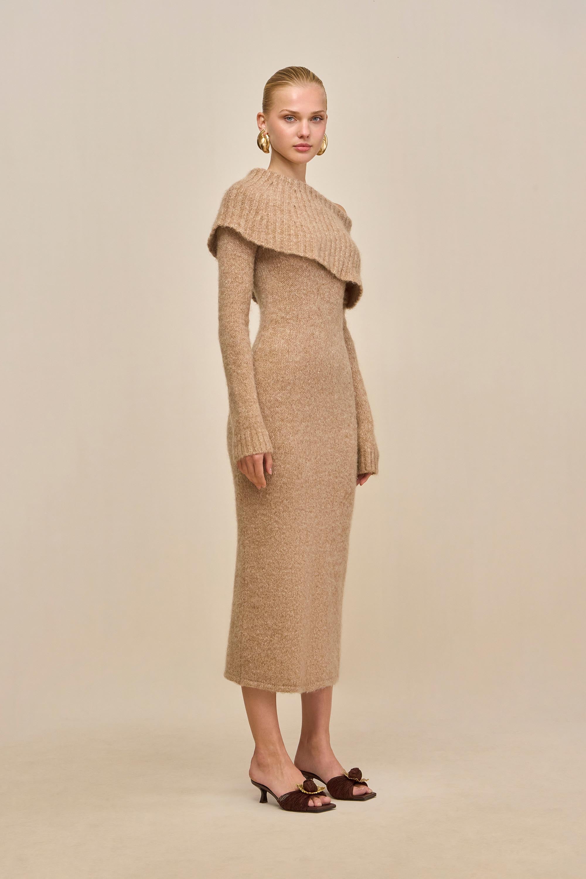 GRAYSON KNIT DRESS - BEACH MELANGE