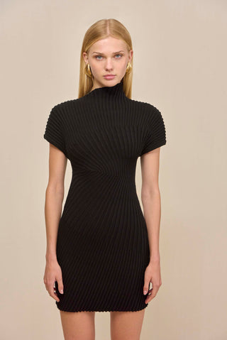 LUKA KNIT DRESS - BLACK