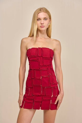 NURIT DRESS - MERLOT