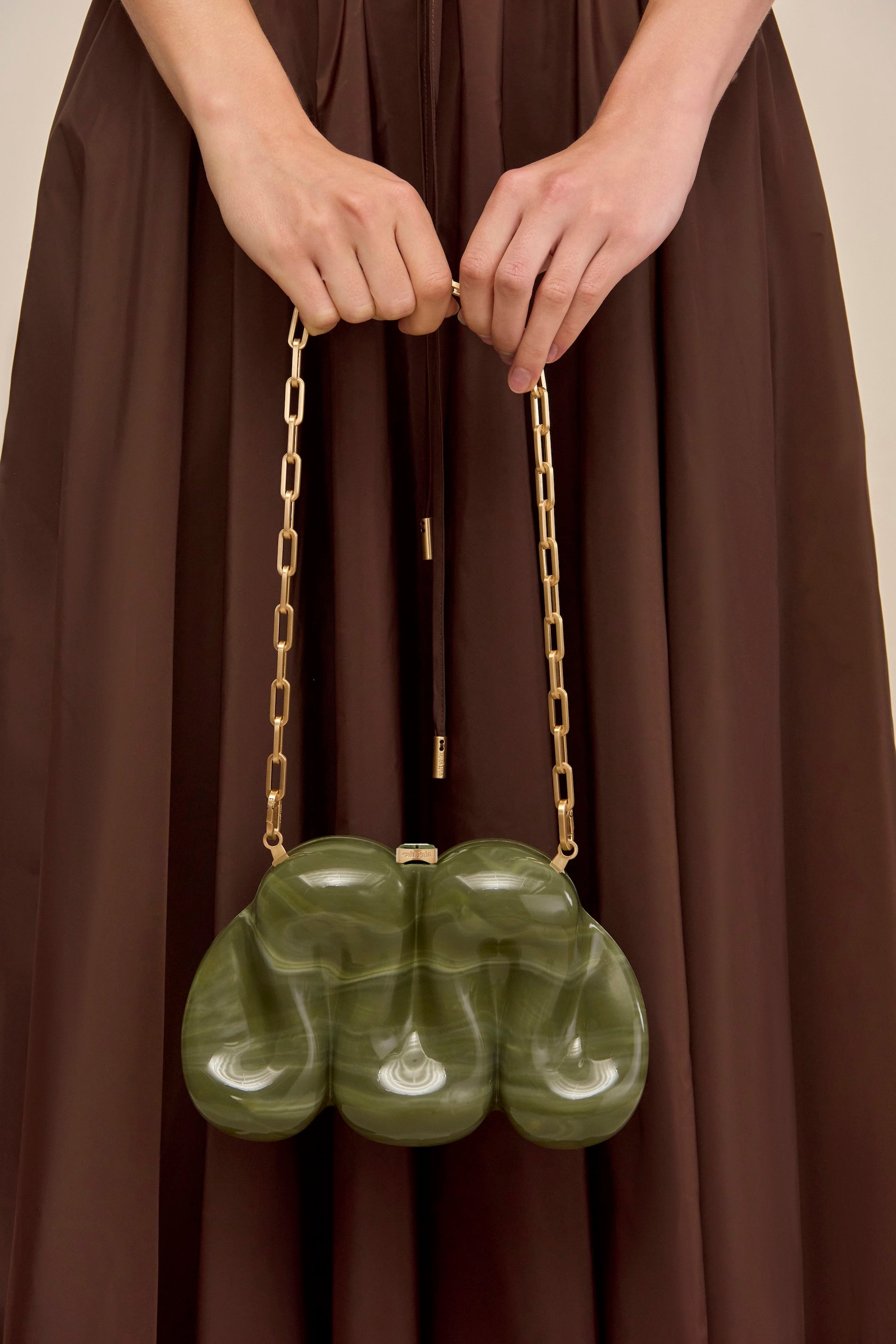 SQUIGGLE CLUTCH - ROSEMARY MULTI