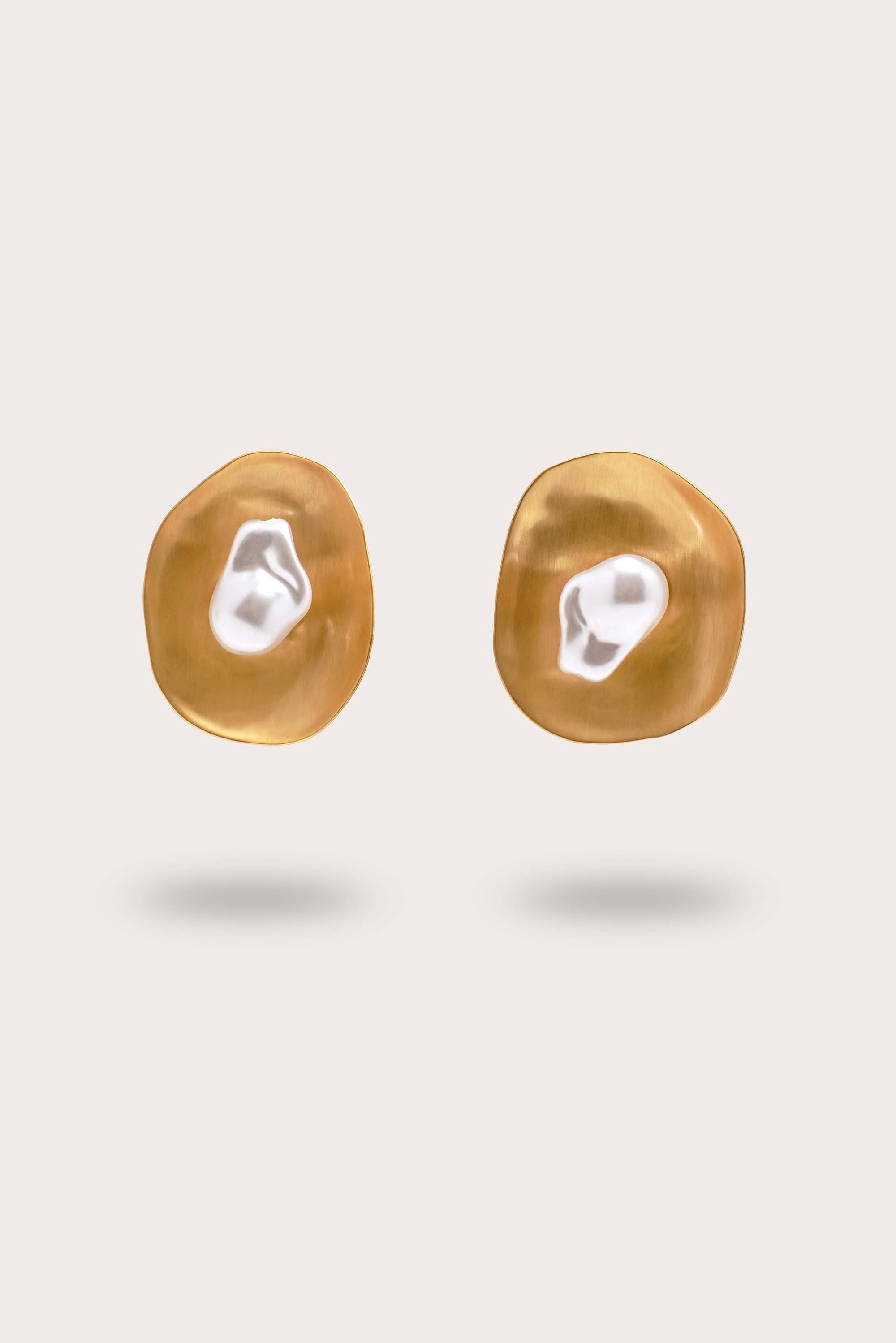 MARZIA EARRING - BRUSHED BRASS