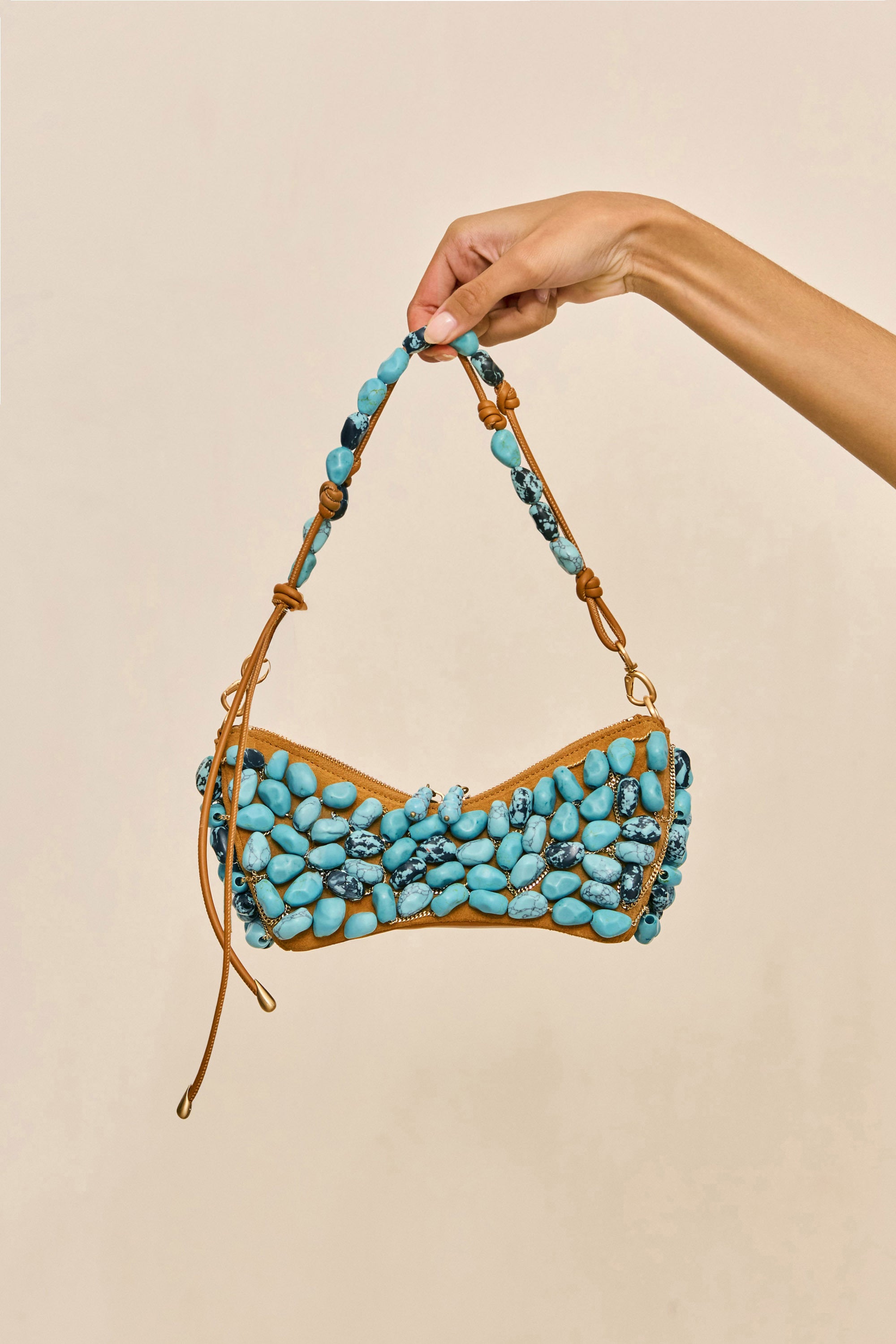 MERCIER MINI SHOULDER BAG - TURQUOISE MULTI