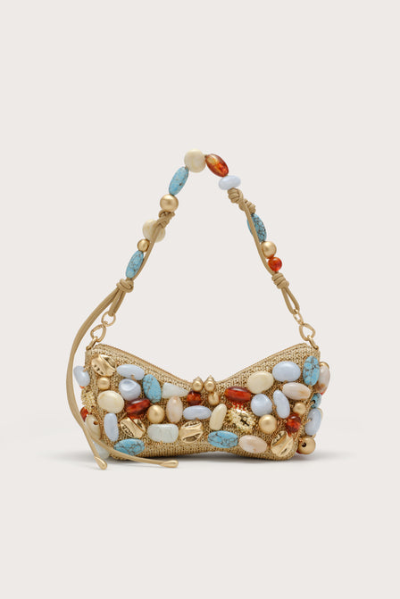 MERCIER MINI SHOULDER BAG - IBIZA TURQUOISE BAUBLE MULTI