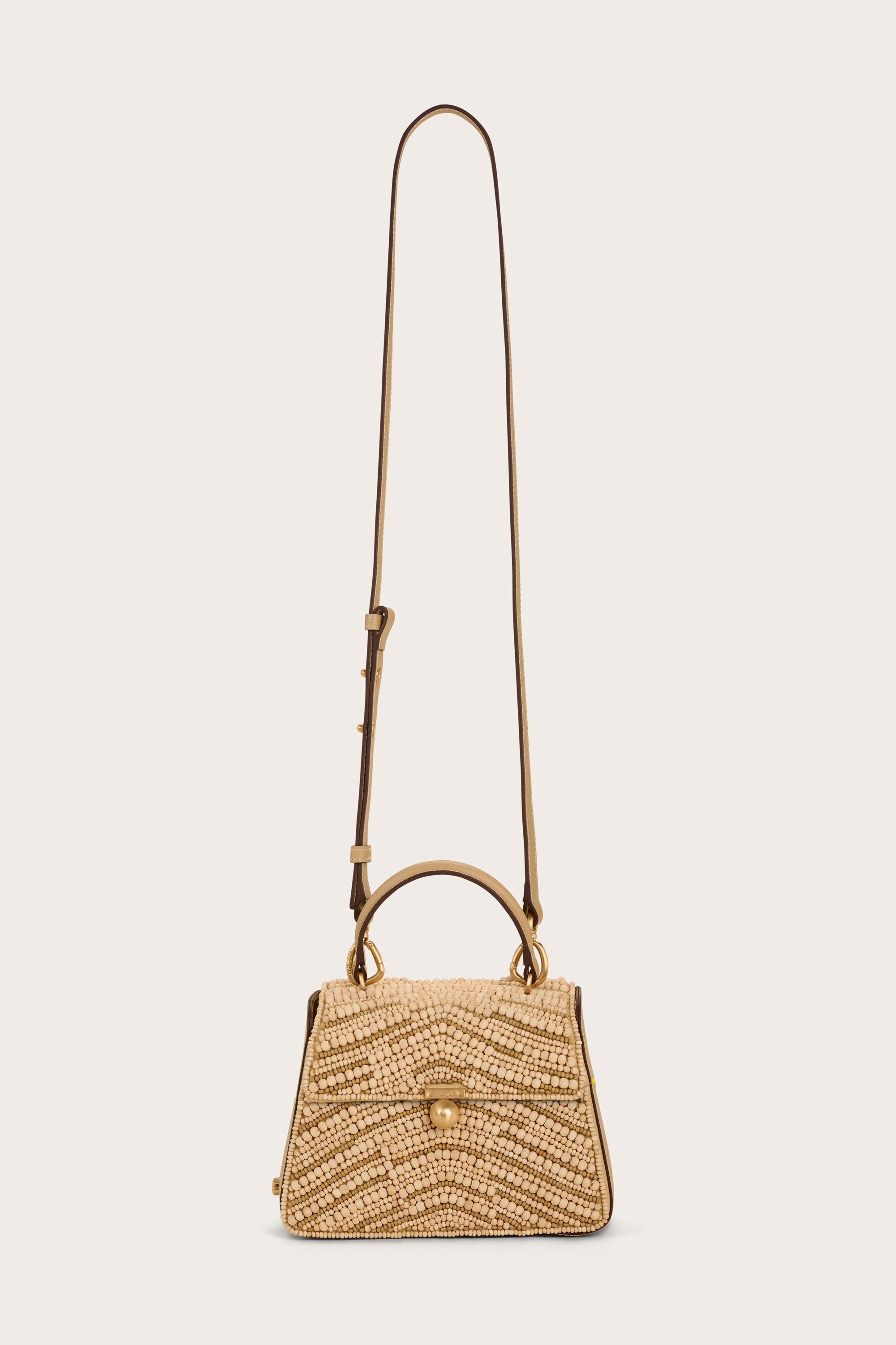 SYBIL CROSSBODY BAG - NATURAL WOOD BEAD MULTI