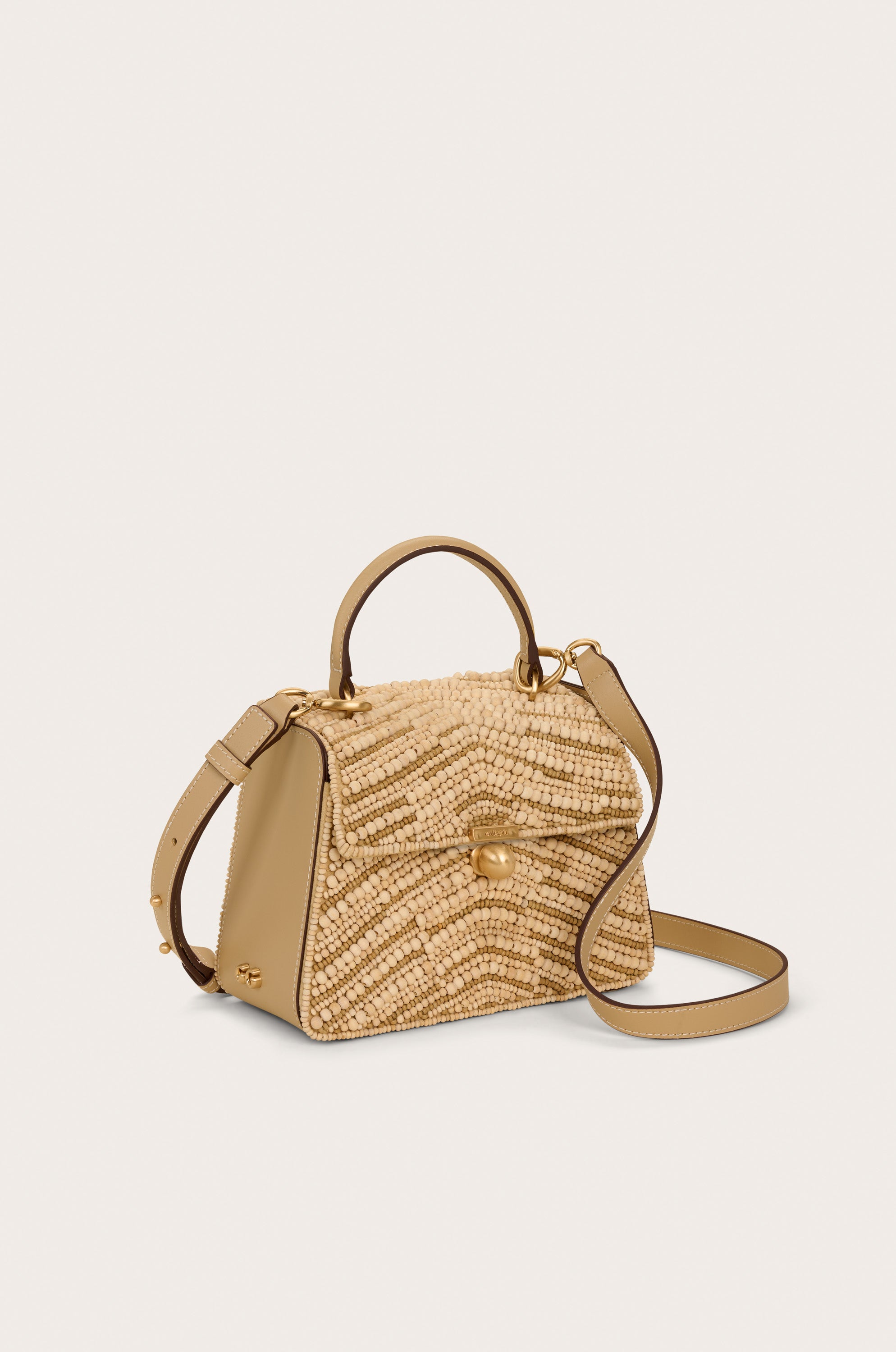 SYBIL CROSSBODY BAG - NATURAL WOOD BEAD MULTI