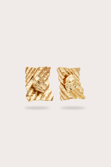 NAYDINE EARRING - BRUSHED BRASS | NAYDINE EARRING - BRUSHED BRASS | Secondary image