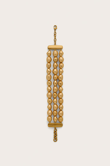 NORA ANKLET - GOLD FOILED WOOD | NORA ANKLET - GOLD FOILED WOOD