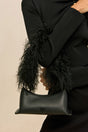 OSA SHOULDER BAG - BLACK SHEARLING
