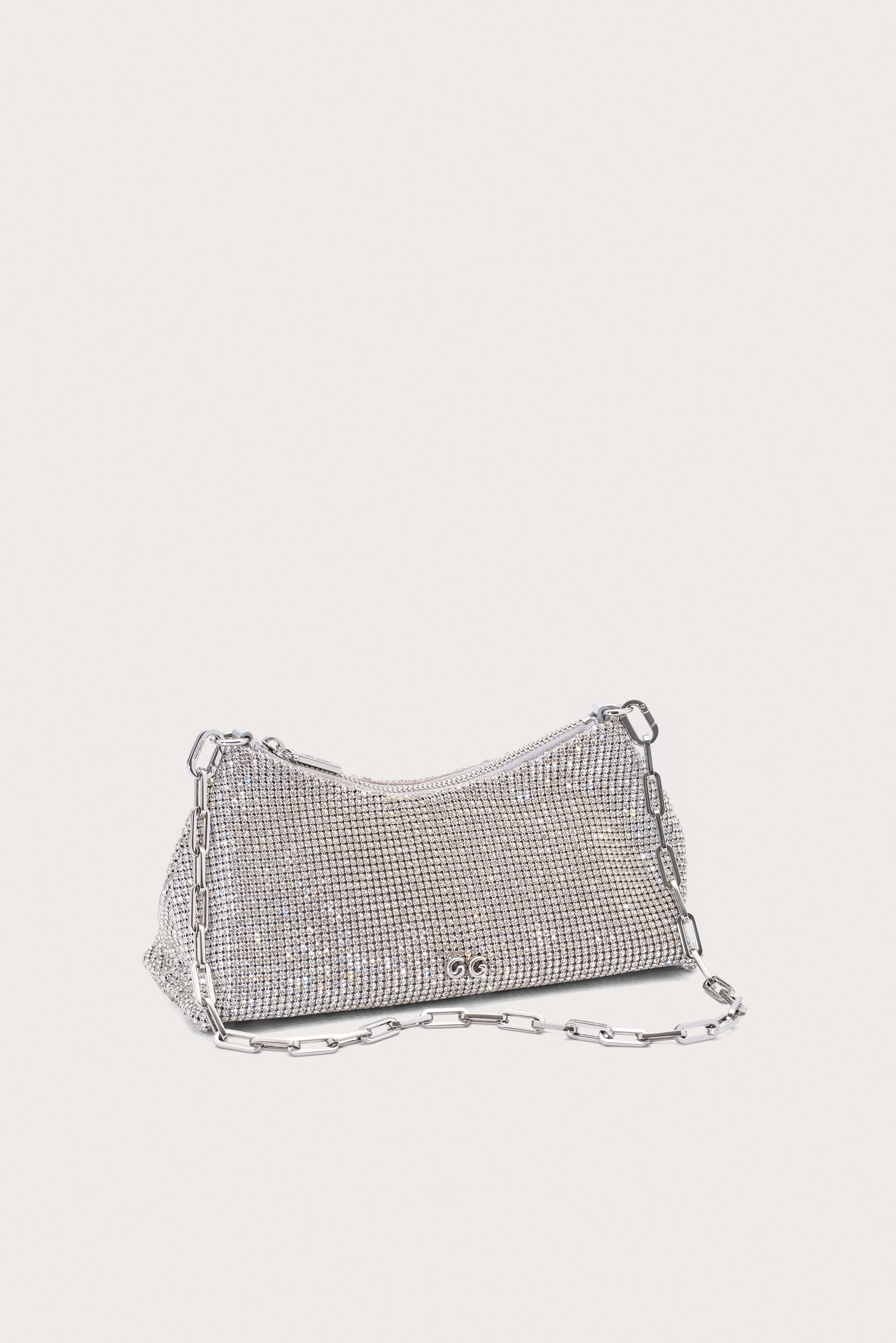 OSA RHINESTONE SHOULDER BAG - CLEAR