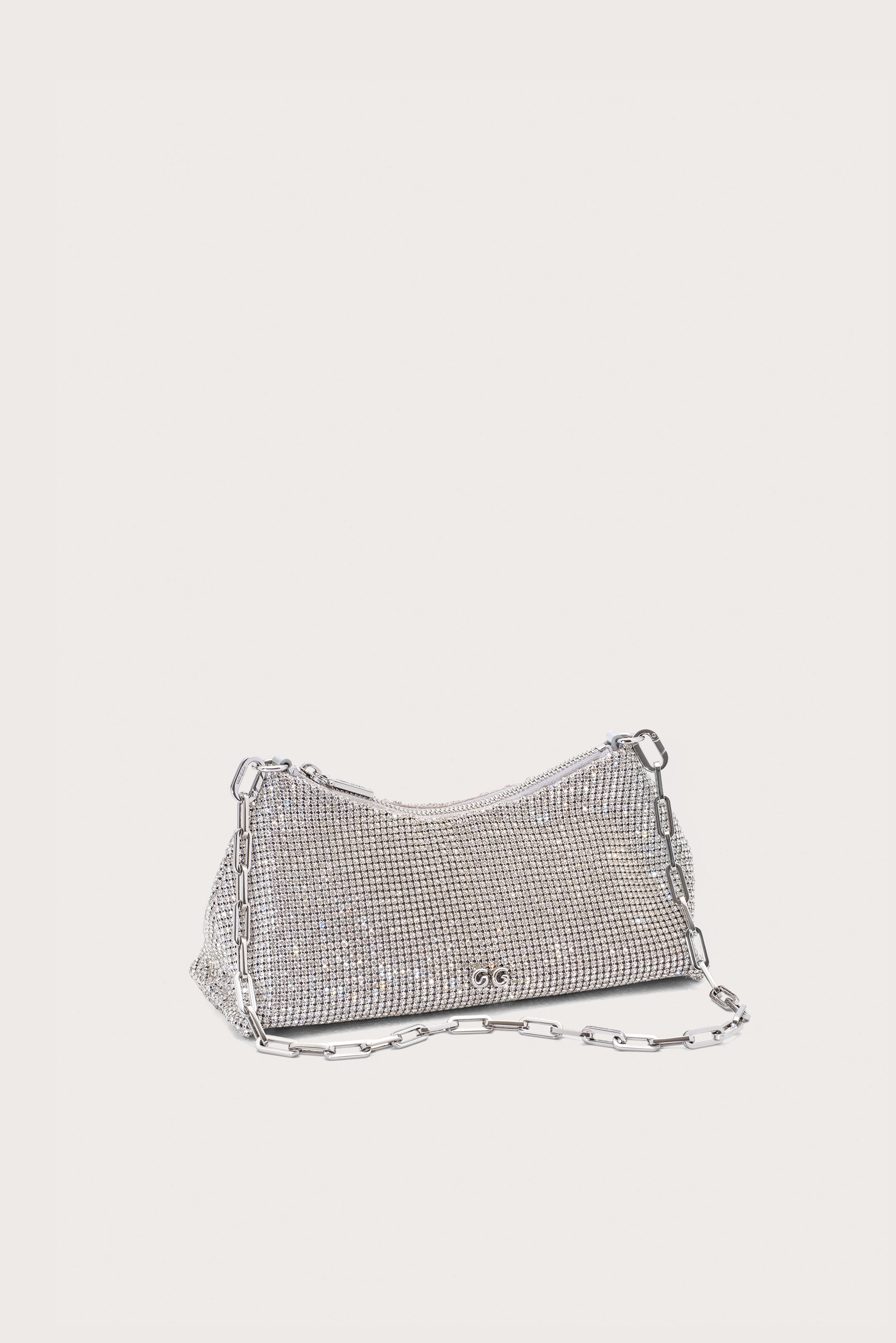 OSA RHINESTONE SHOULDER BAG - CLEAR