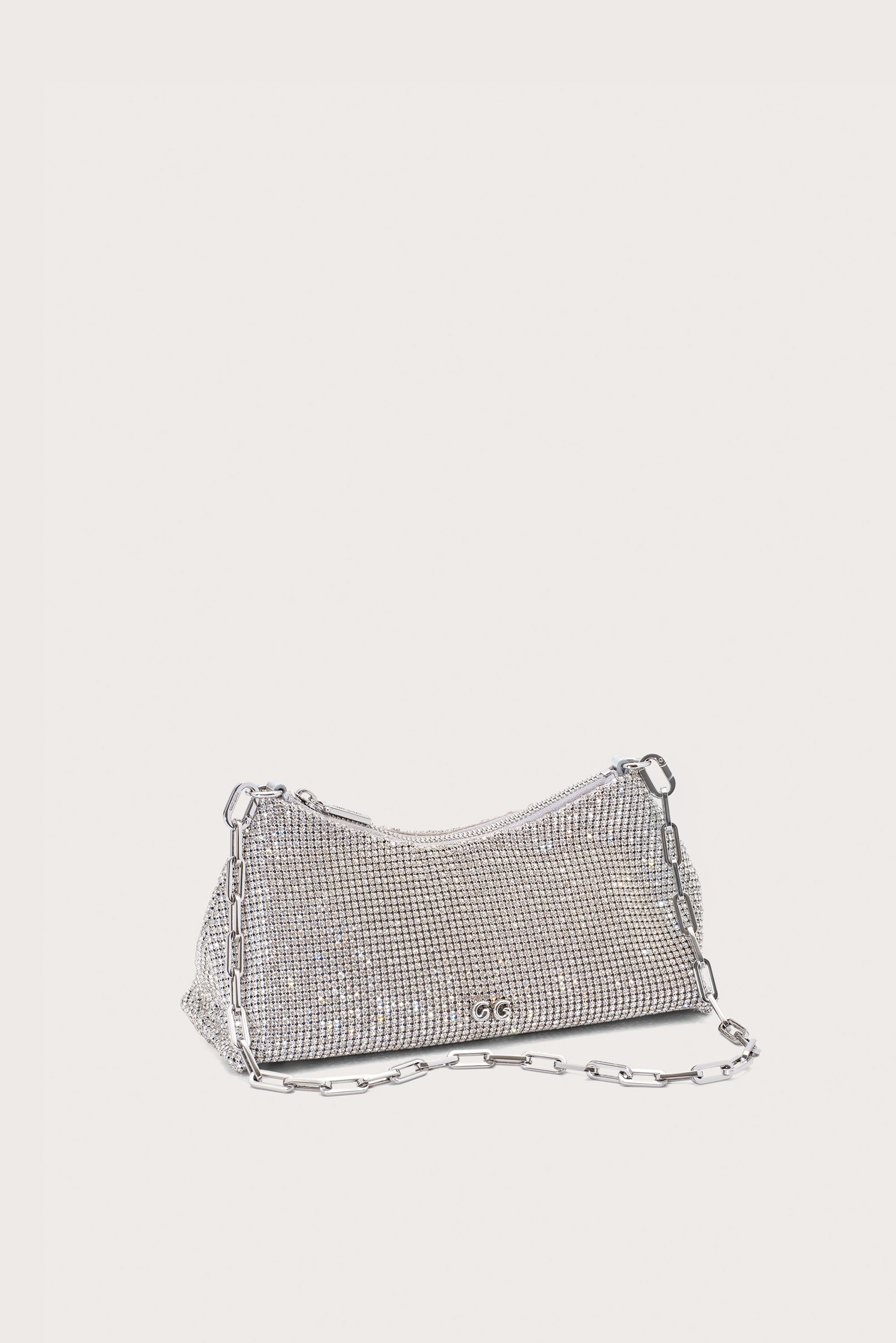 OSA RHINESTONE SHOULDER BAG - CLEAR